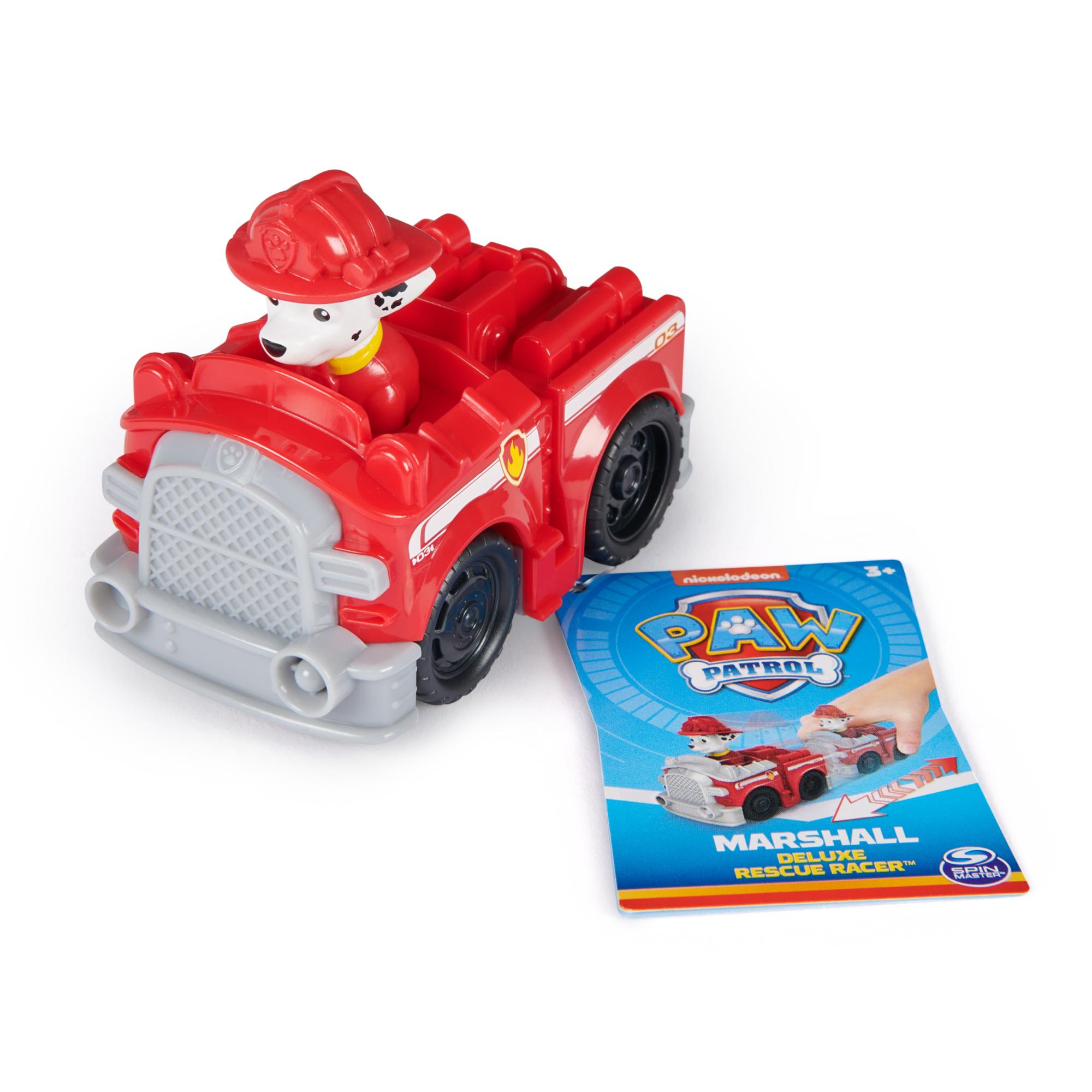 PAW Patrol Marshall Deluxe Rescue Racers - Authentic Toy Cars