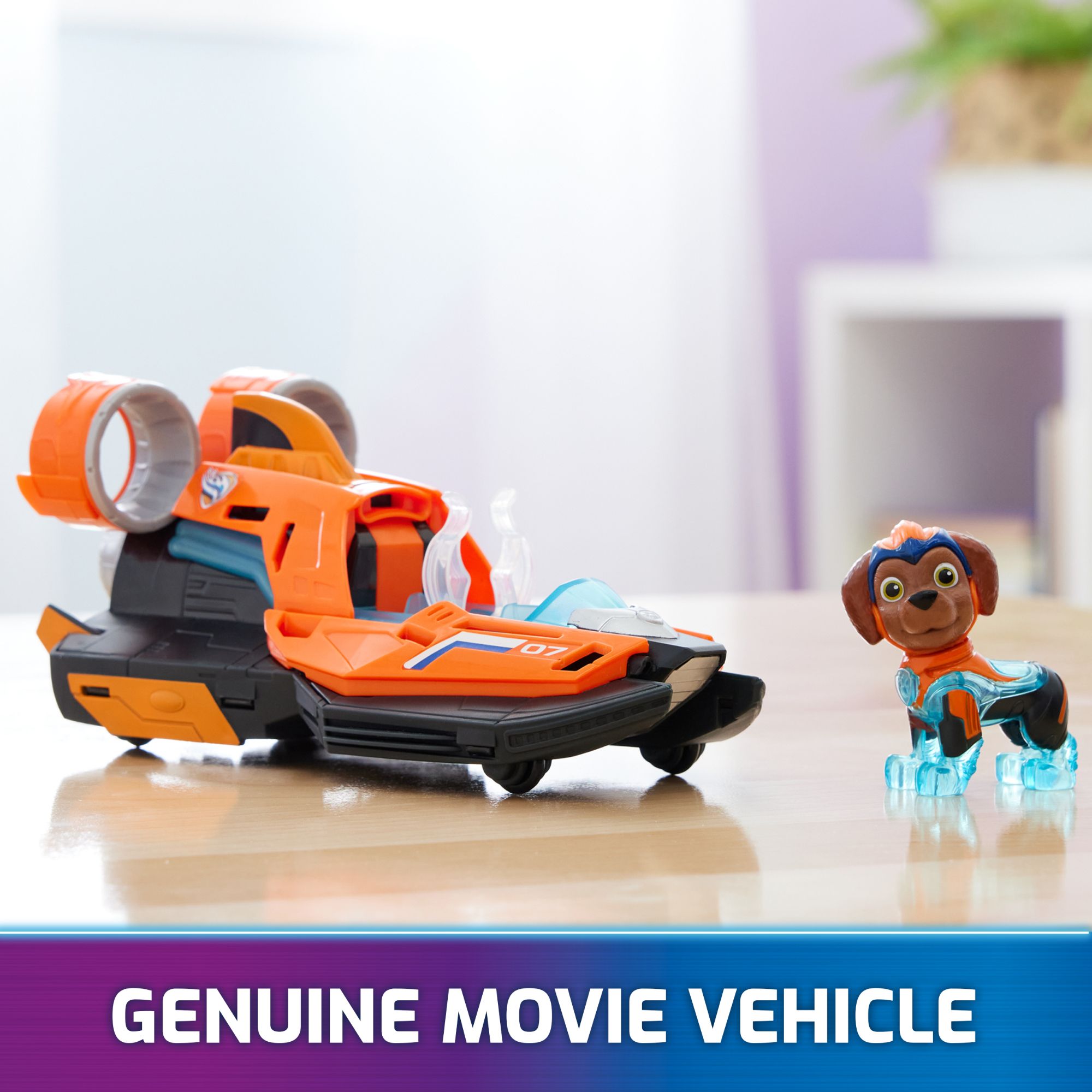 PAW Patrol The Mighty Movie Zuma's 7 - inch Rescue Hovercraft Toy