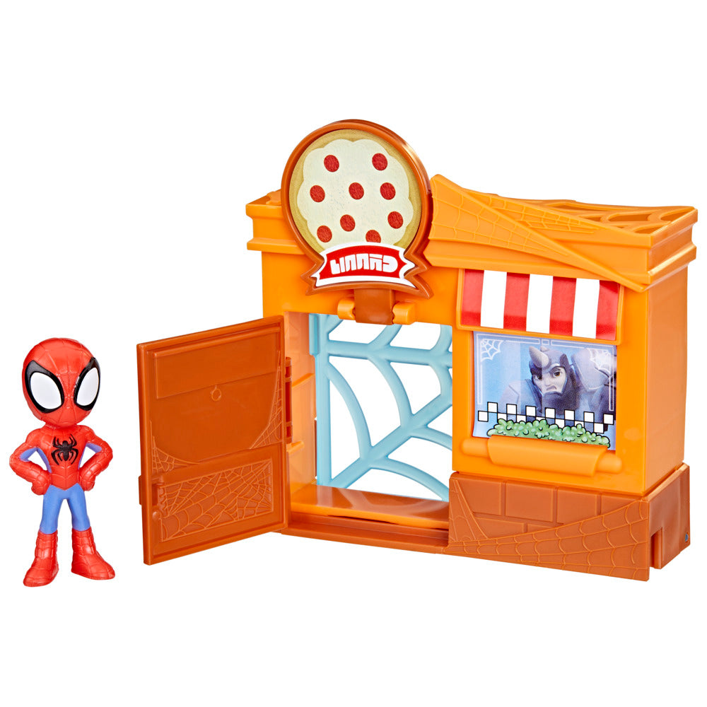 Hot Deal! Marvel Spidey And His Amazing Friends Pizza Parlor City Blocks Playset