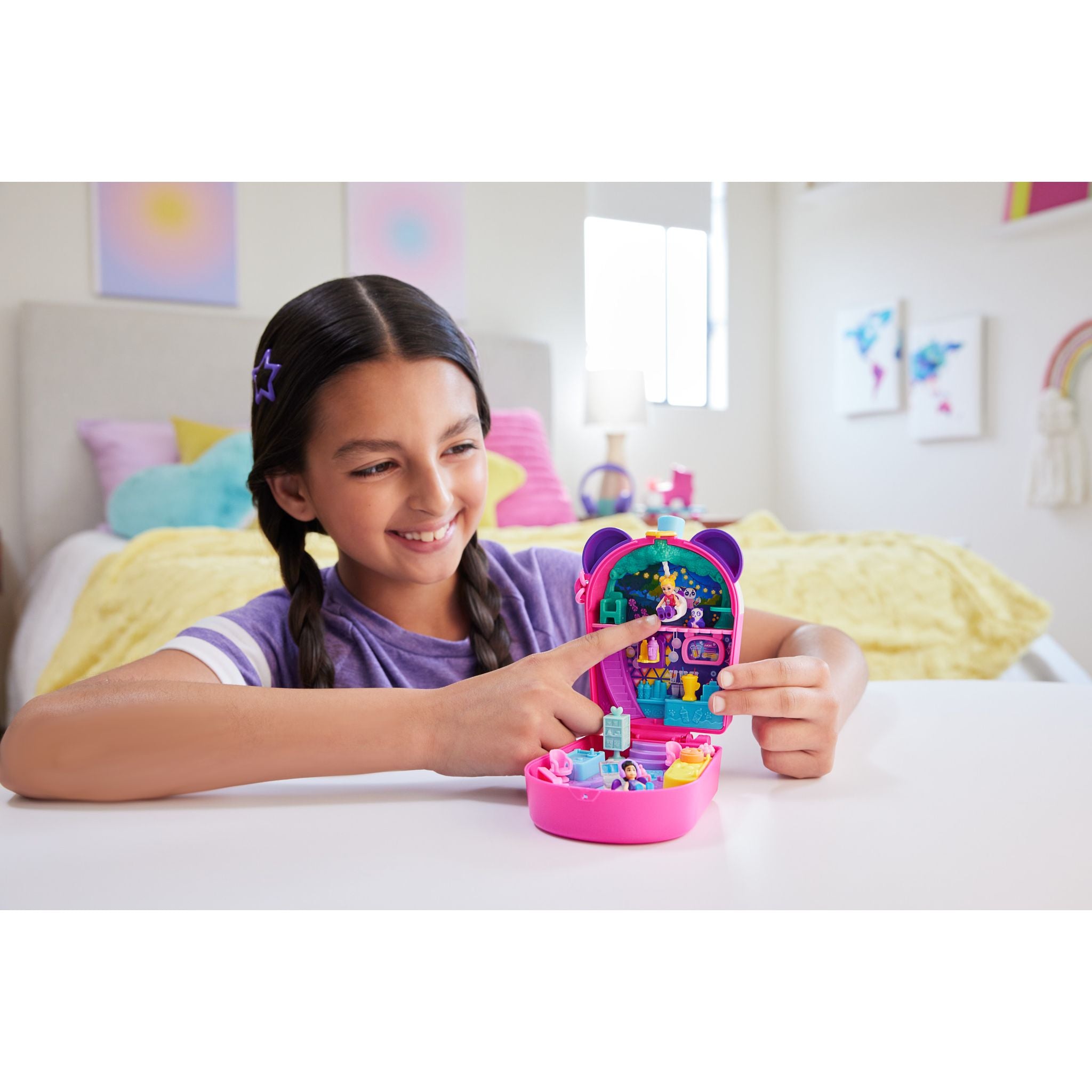 Hot! Polly Pocket Bubble Tea Panda Compact Set