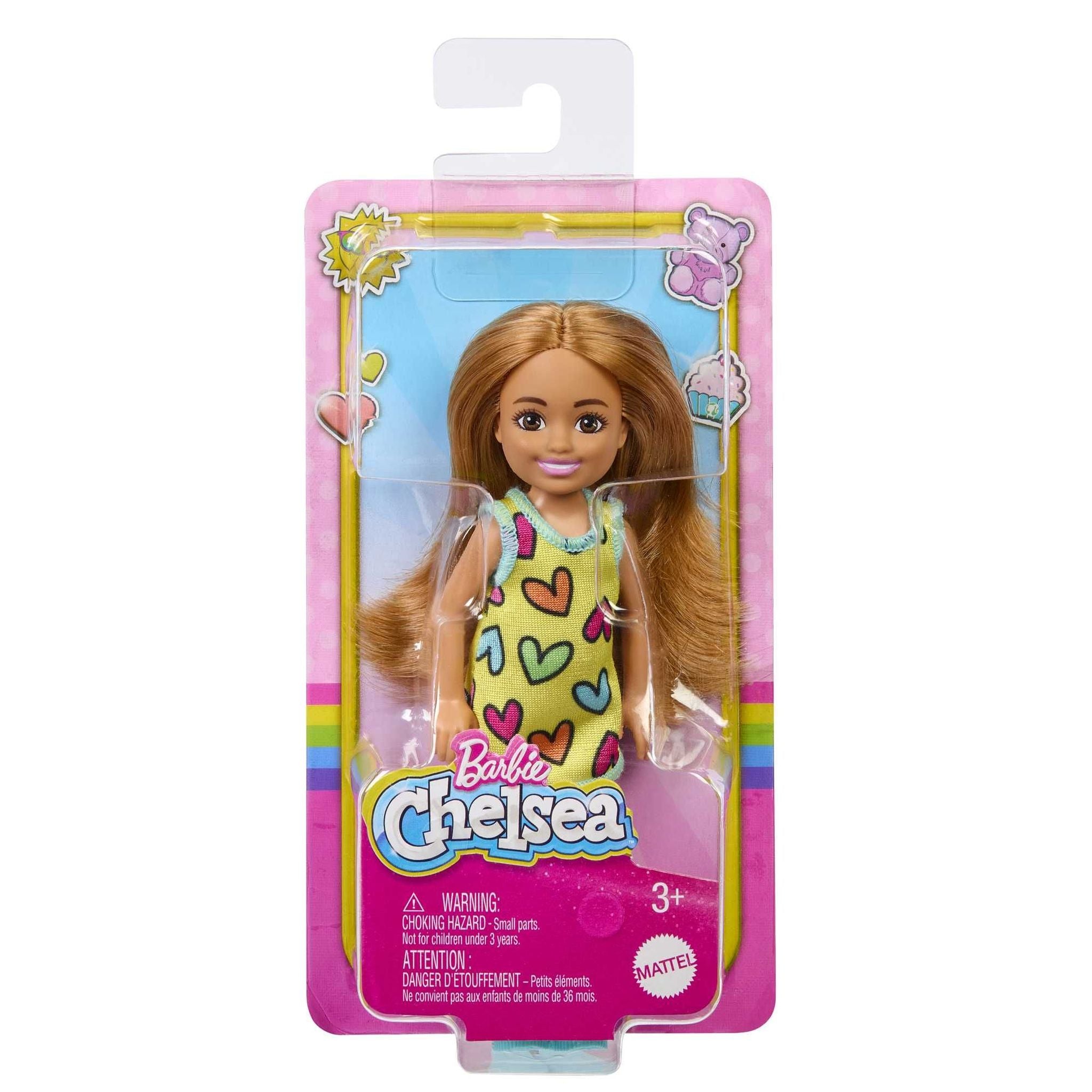 Barbie Club Chelsea Doll with Heart - Printed Removable Dress
