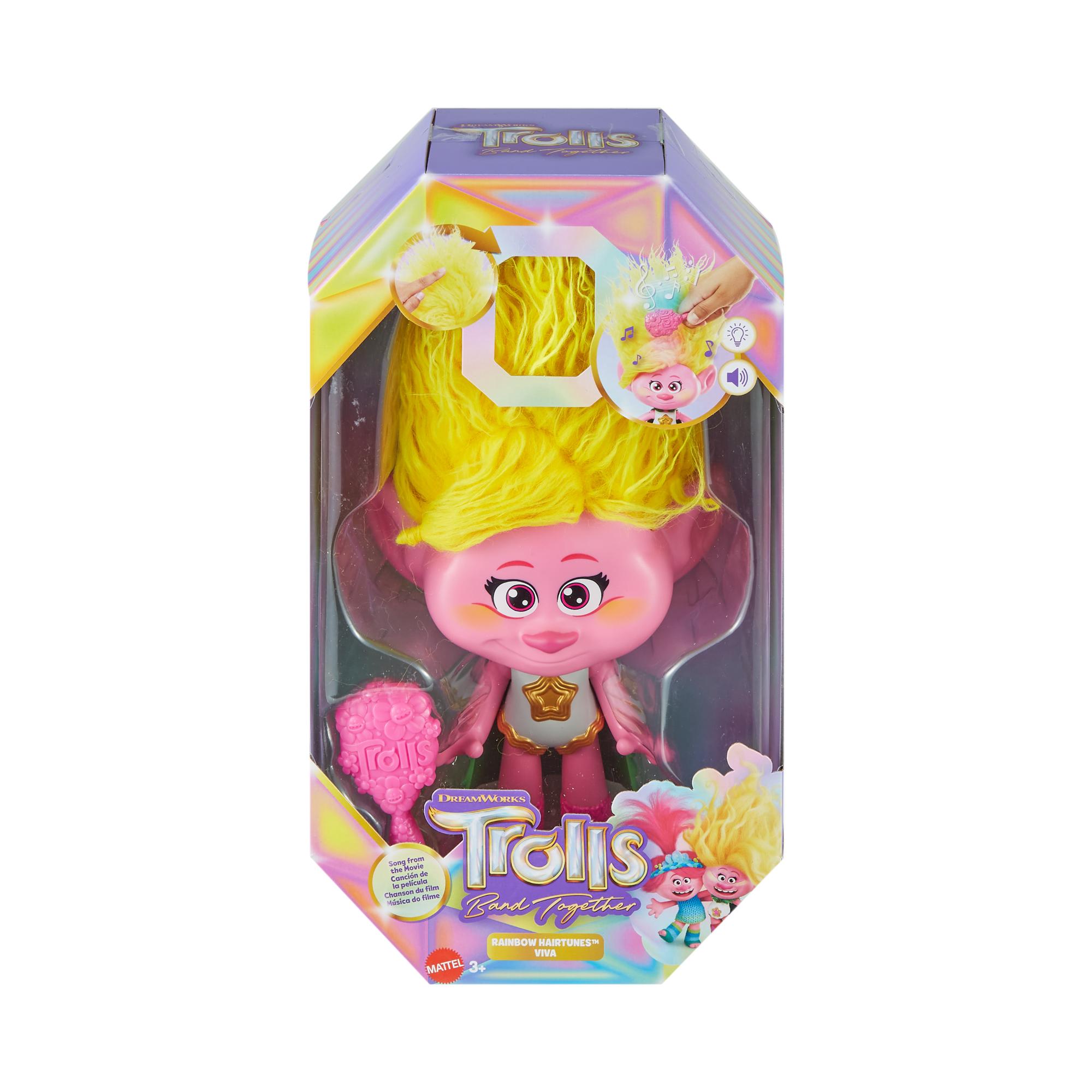Hot! DreamWorks Trolls 3 Band Together Rainbow Hairtunes Viva Doll