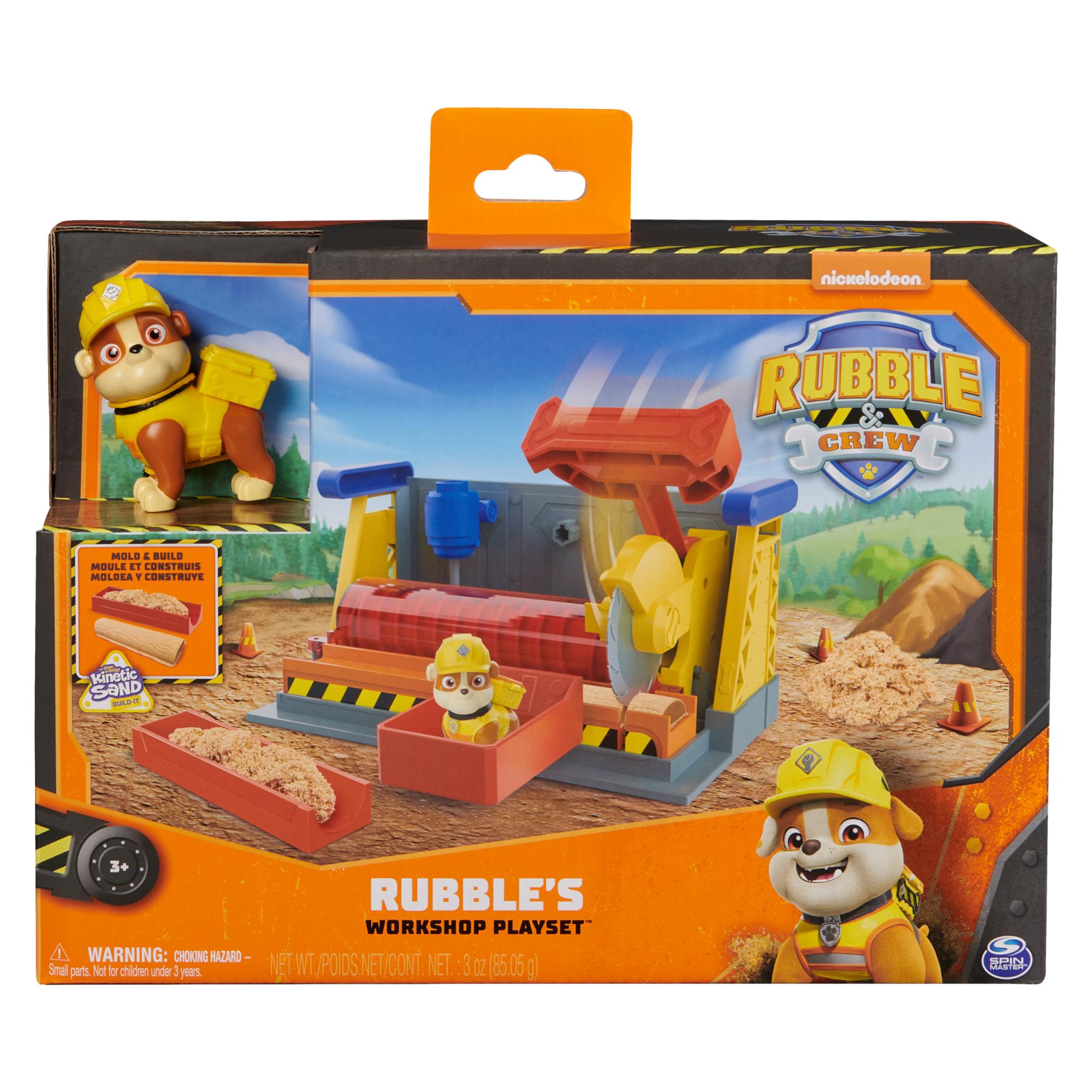 Rubble & Crew Paw Patrol Rubble's Interactive Workshop Playset for Kids