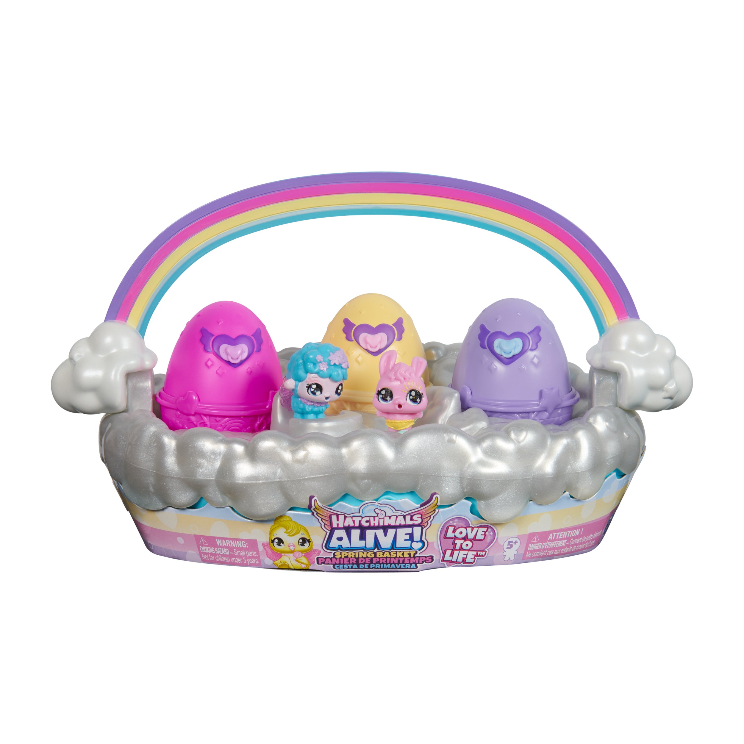 Hatchimals Alive! Colorful Spring Basket with 6 Surprise Toys