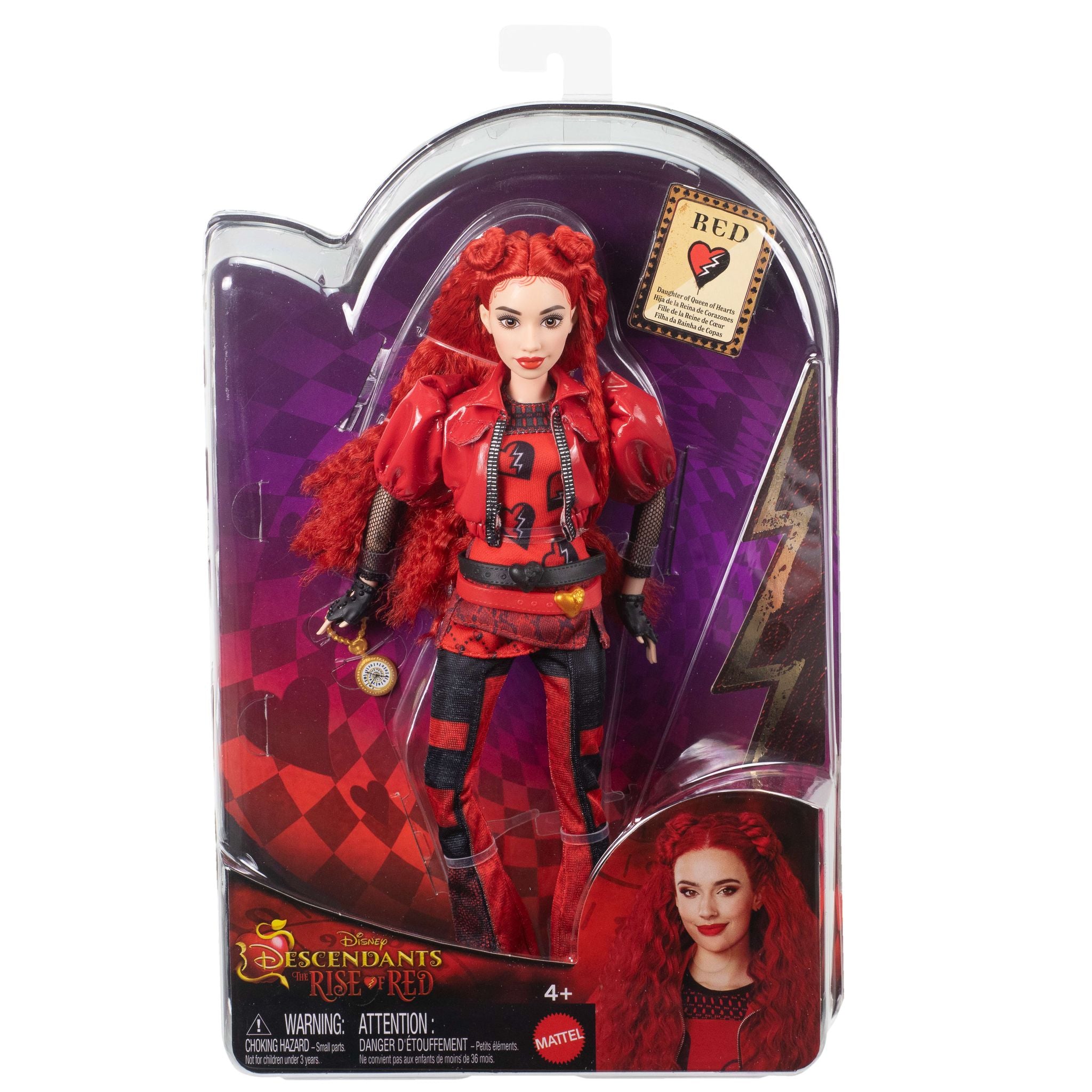 Disney Descendants: The Rise of Red - Fiery Red Doll with Pocket Watch