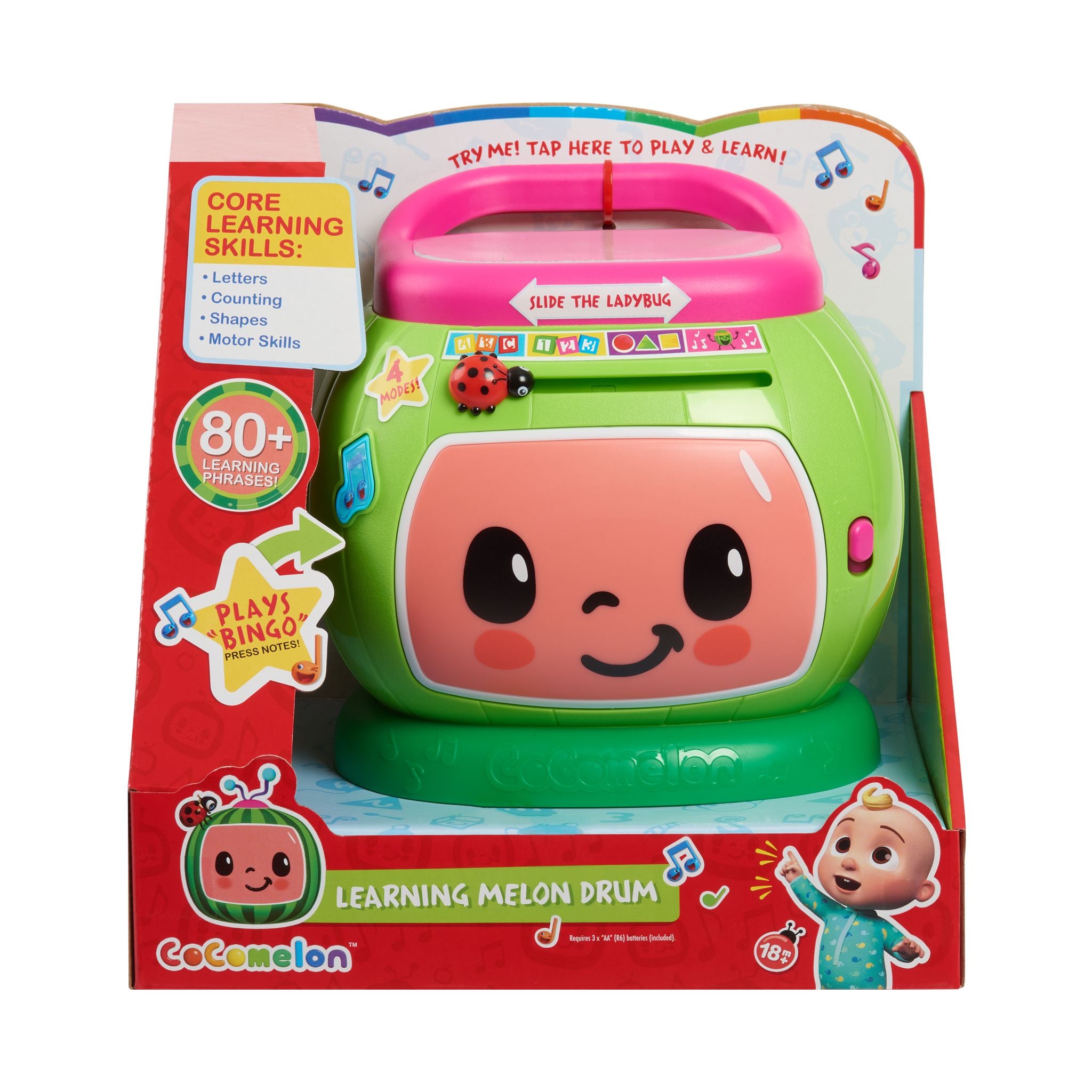 Cocomelon Interactive Learning Melon Drum for Toddlers