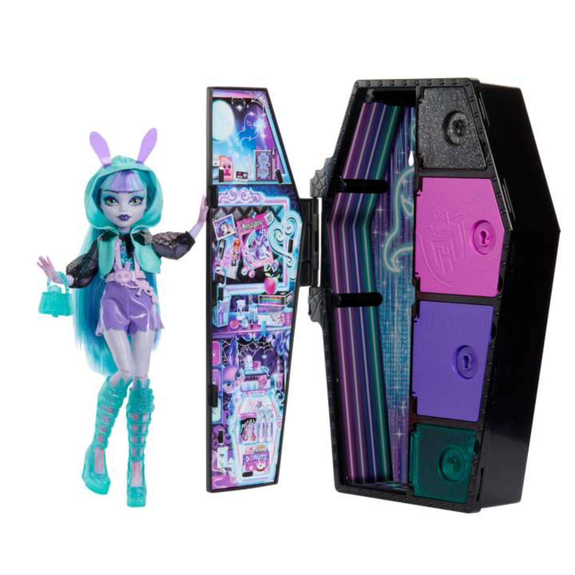 Hot Sale! Monster High Neon Frights Edition Skulltimate Secrets Collectible Doll - Twyla