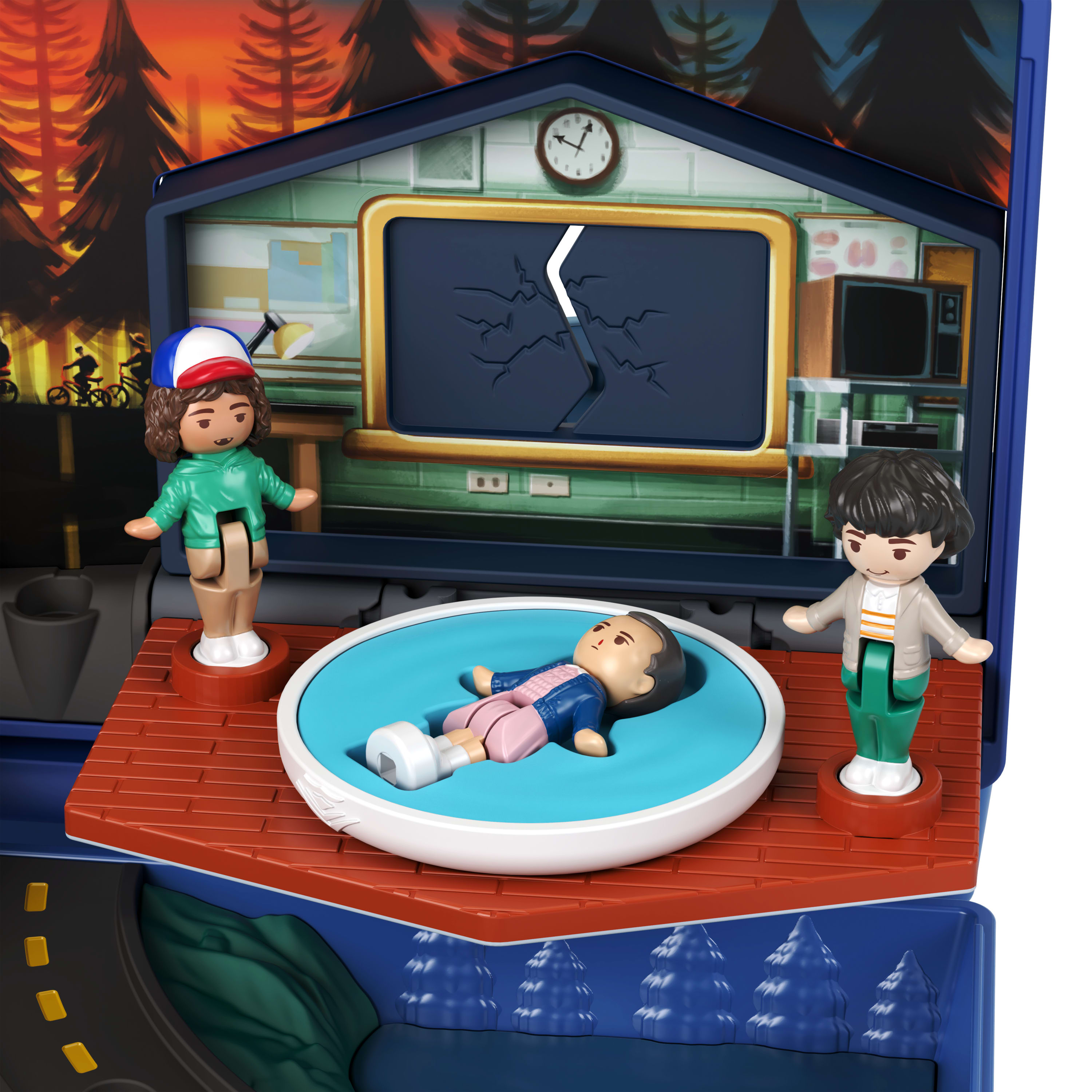 Polly Pocket Stranger Things Dual - Sided Walkie - Talkie - Shaped Compact Set