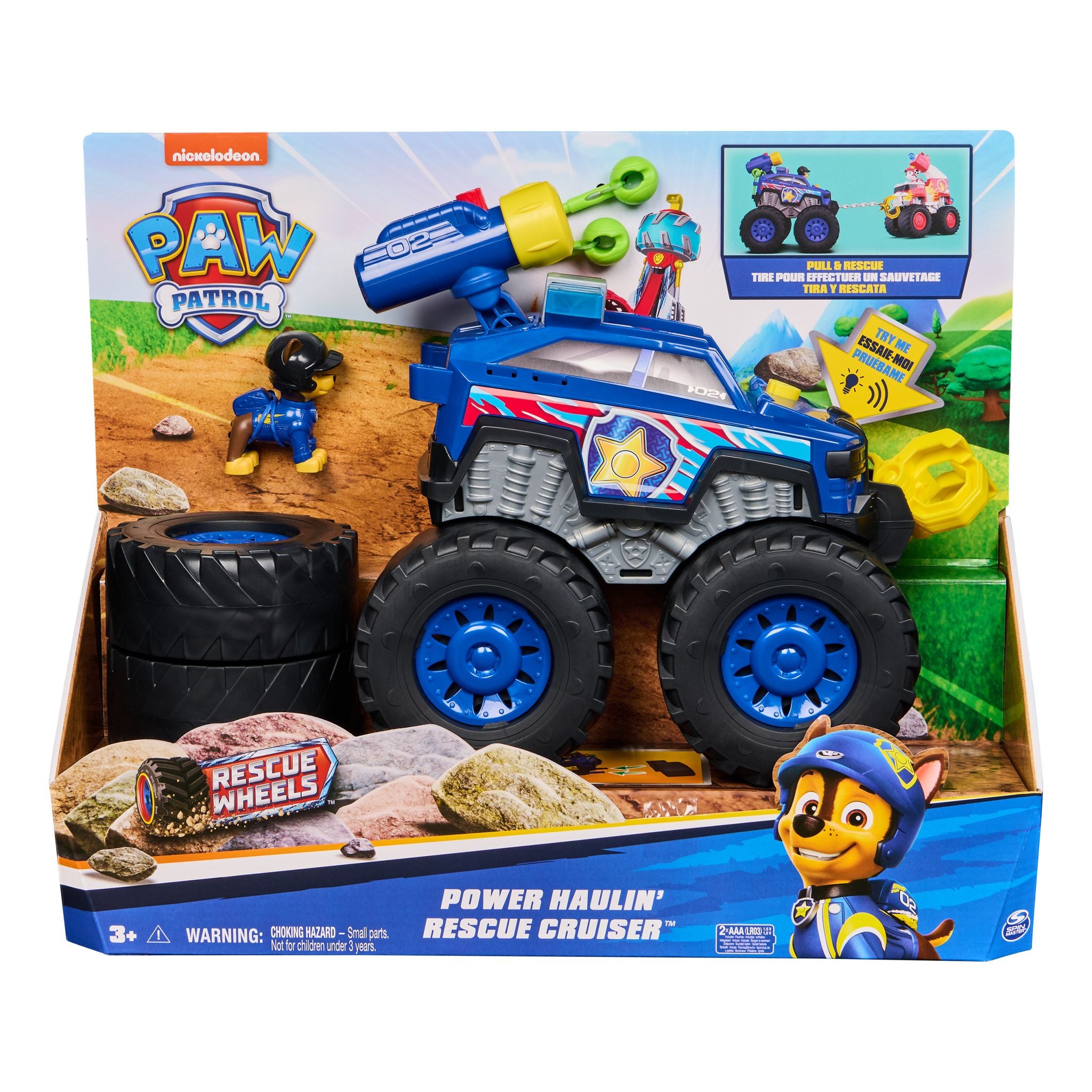 PAW Patrol Chase's Super-Powered Hauling Rescue Racer with Lights and Sounds