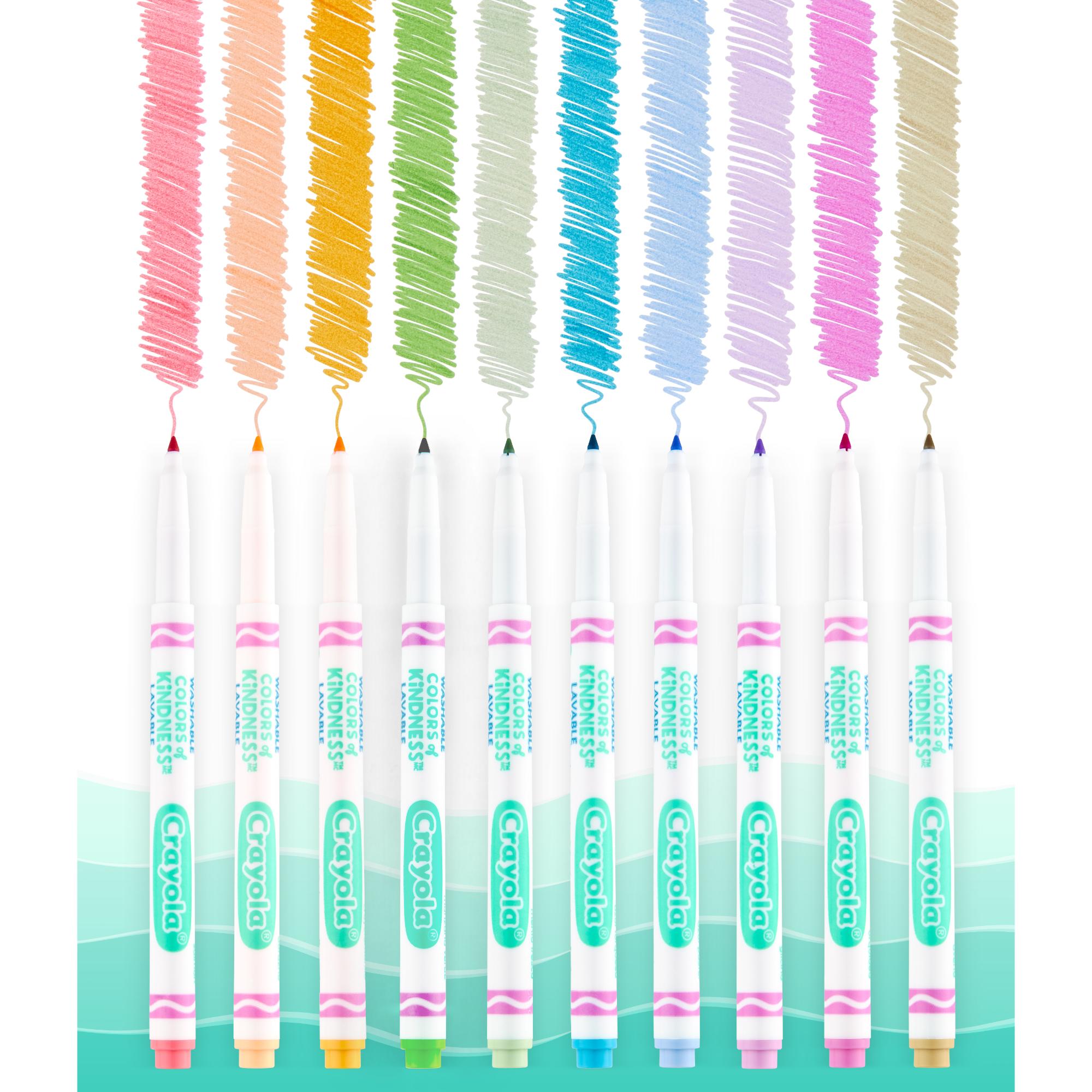 Crayola Washable Fineline Markers - 10 Pack for Kindness and Creativity