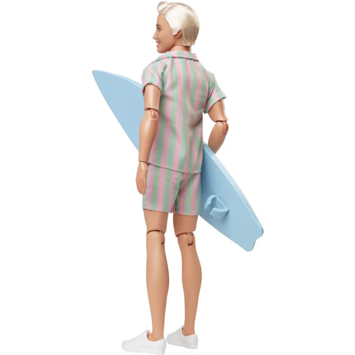 Hot Deal! Barbie The Movie Ken Doll in Pastel Striped Beachwear Set for Fans & Collectors