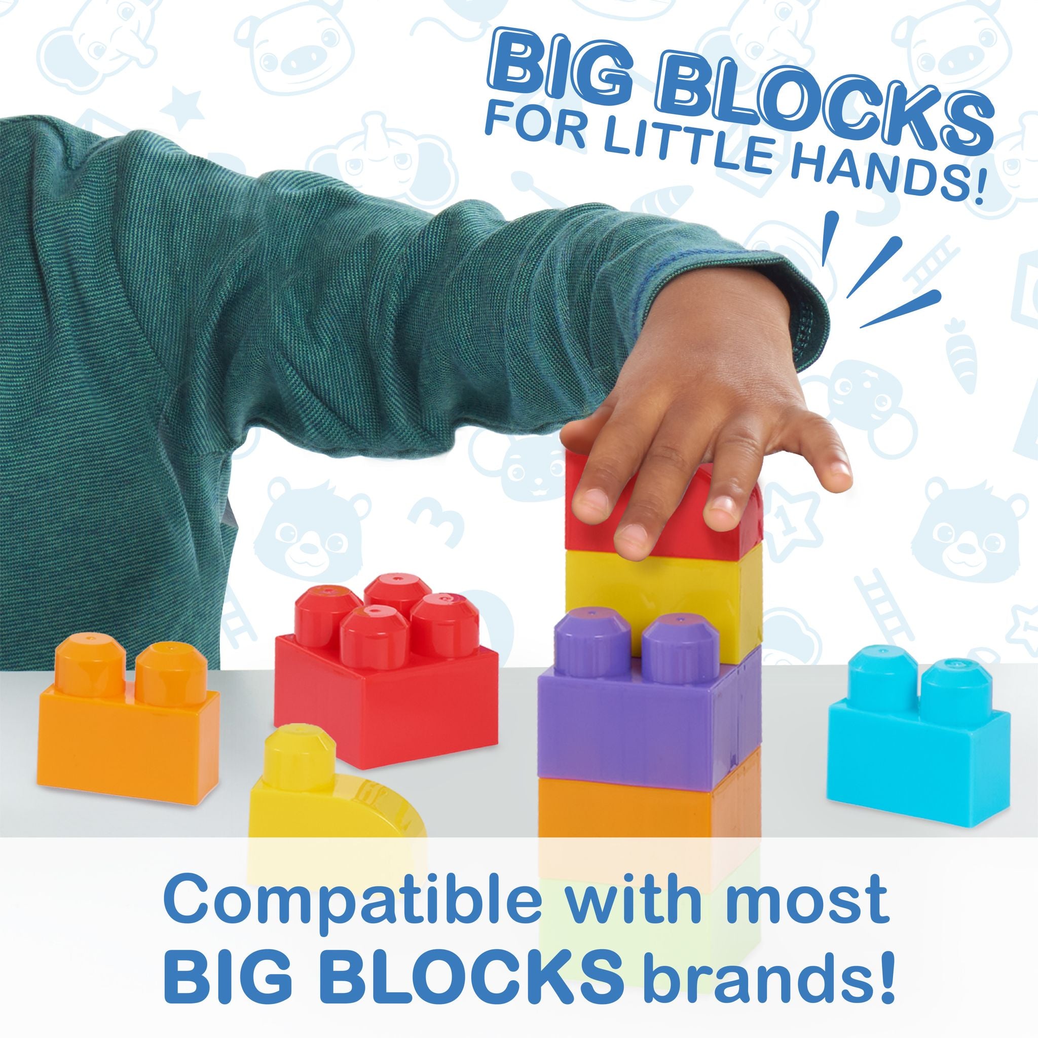 Cocomelon 53-Piece Melon Patch Academy Educational Building Blocks Set