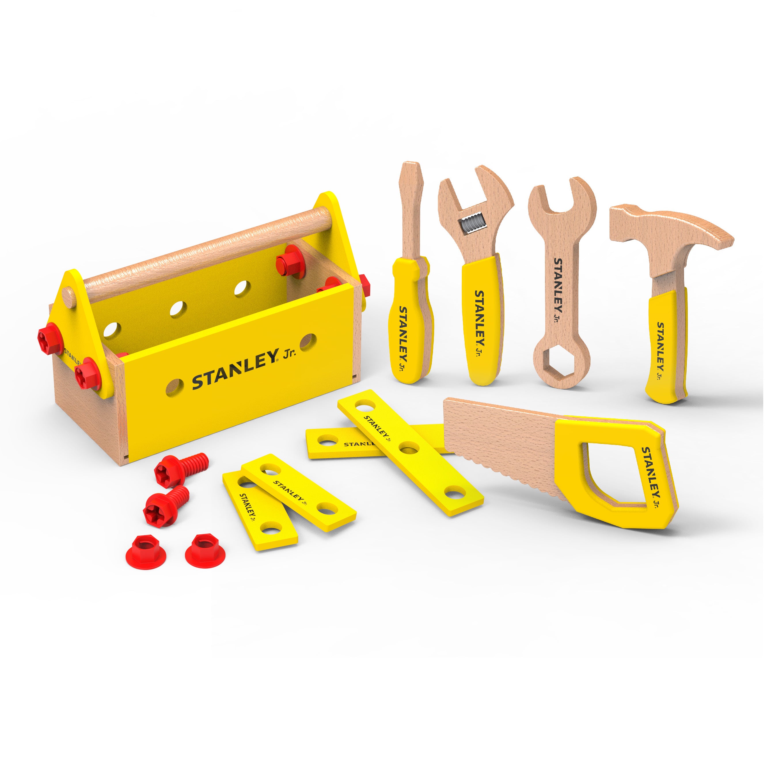 Stanley Jr.'s Eco-Friendly Wooden Tool Set - Ideal for Kids!
