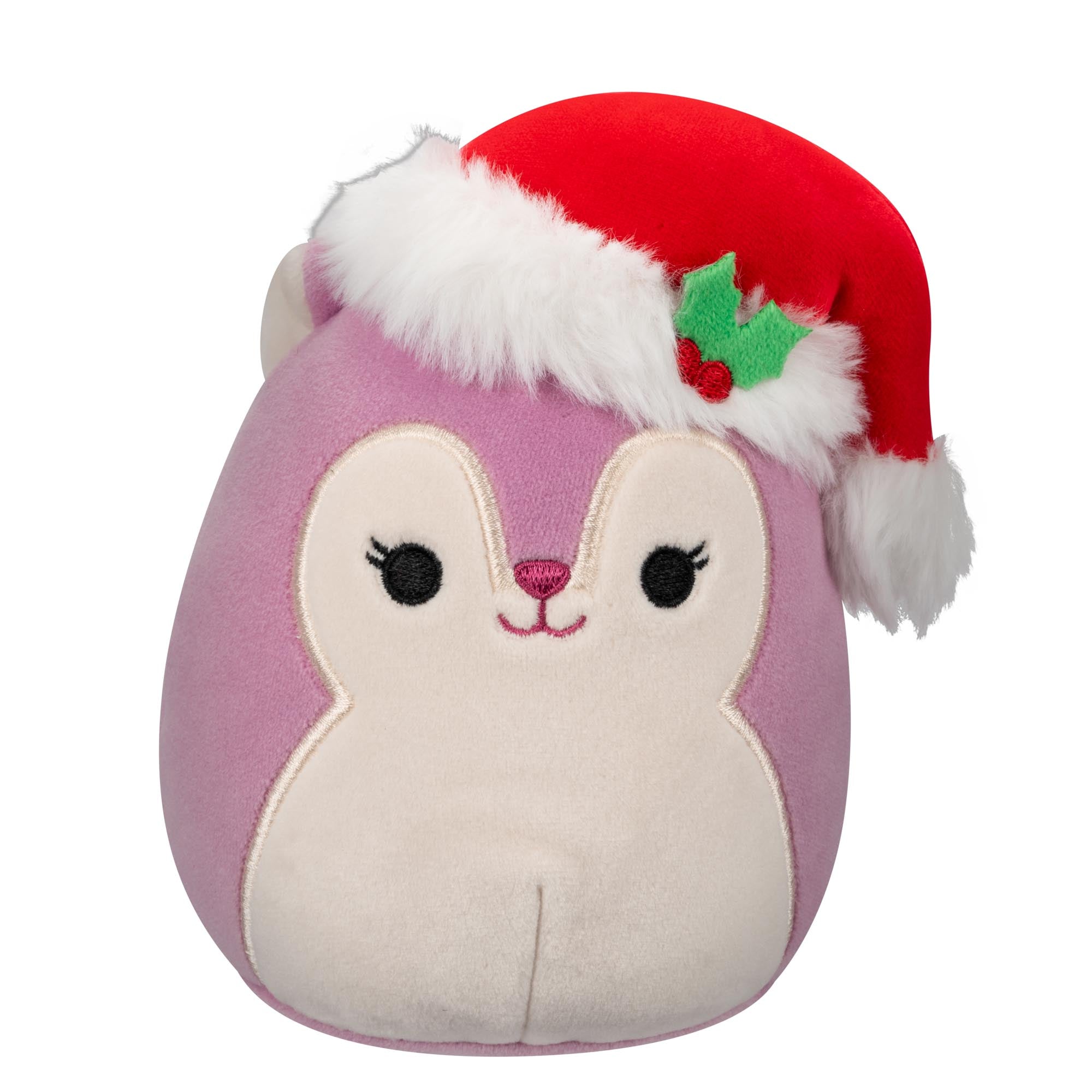 7.5 Inch Christmas Squishmallows Plush - Allina The Plum Squirrel, Ultra - Collectible