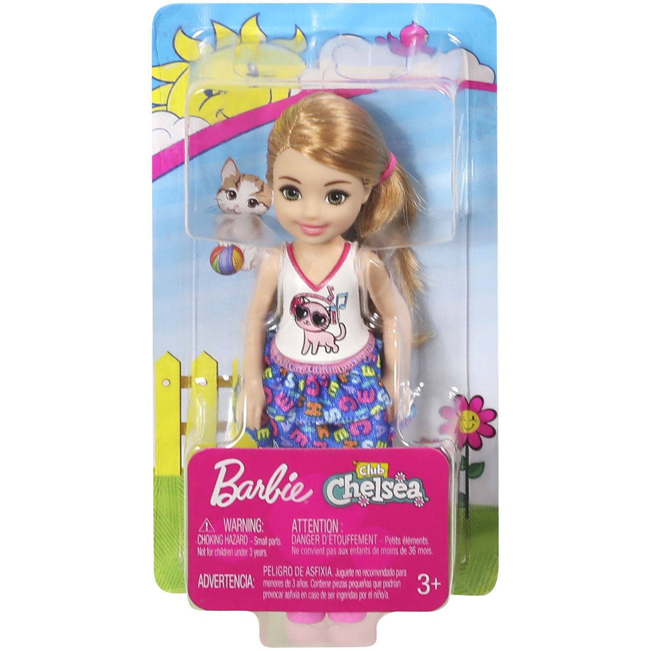 Hot Barbie Club Chelsea Doll with Cat Top