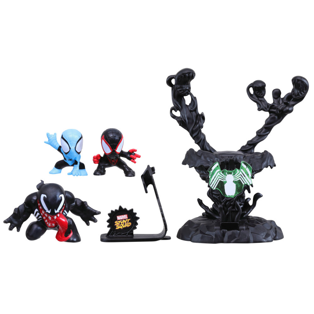 Marvel Stunt Squad: Exciting Villain Knockdown Playset - Spider - Man, Miles Morales vs Venom