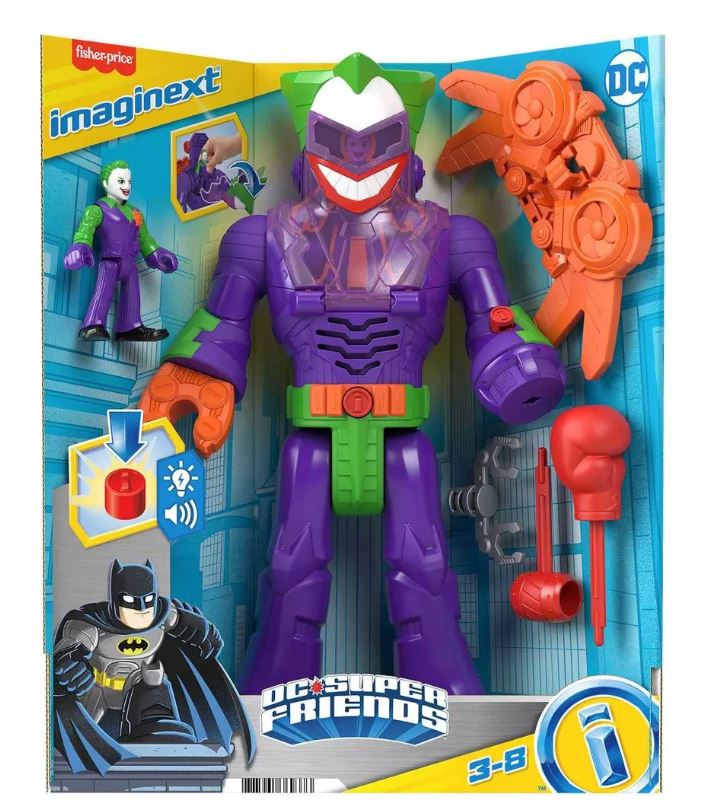 Hot! Fisher-Price Imaginex DC Super Friends The Joker Insider Action Figure Set
