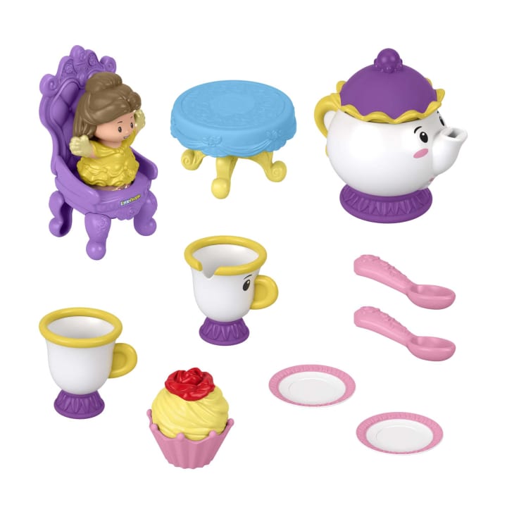 Fisher-Price Little People Playset: Disney Princess Belle's Magical Tea Party - Ideal for Toddlers