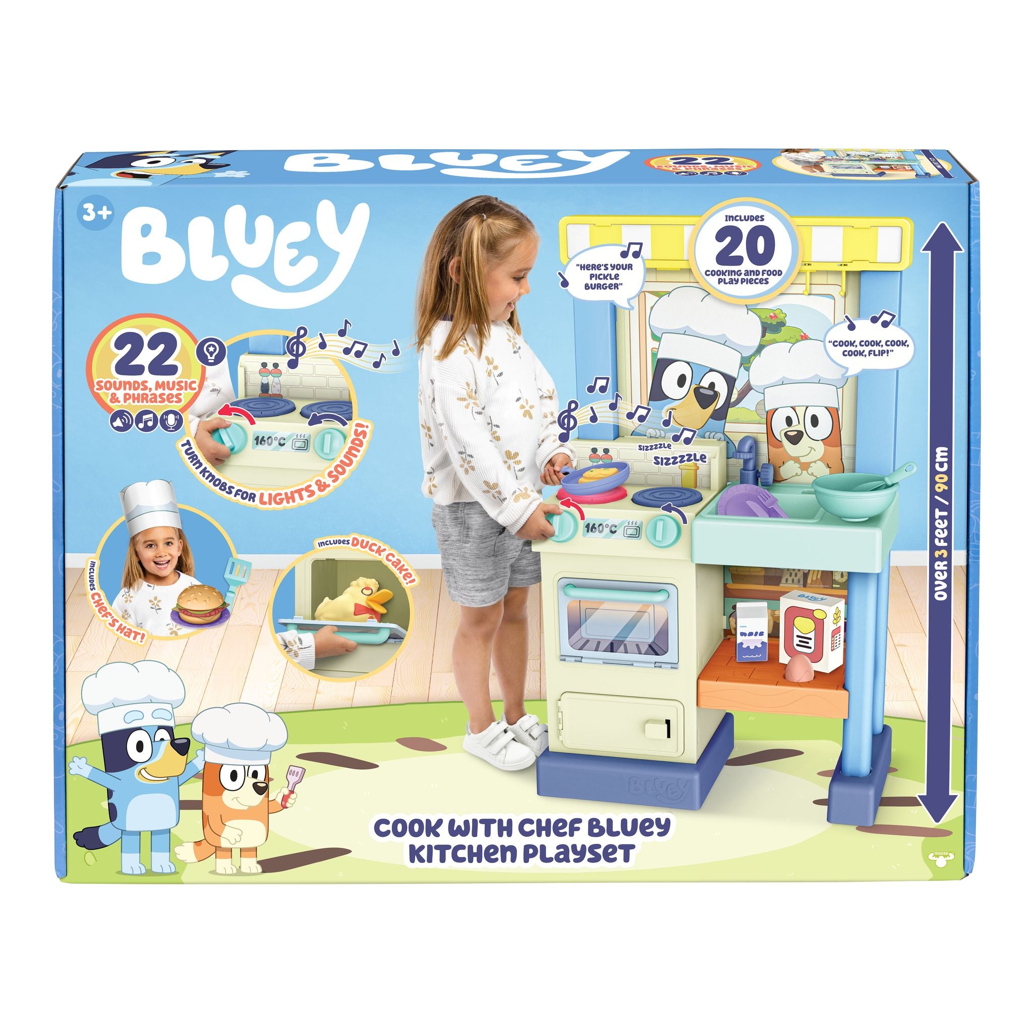 Hot Sale! Bluey Series 11 Deluxe Bake With Me Kitchen Playset for Toddlers