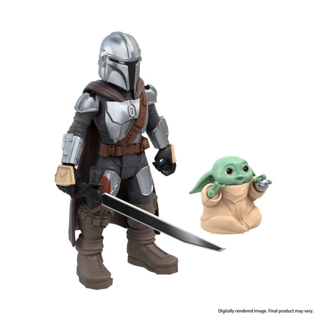 Hot Sale! Star Wars Mission Fleet Mandalorian's N - 1 Starfighter Speed Run Action Figure Set