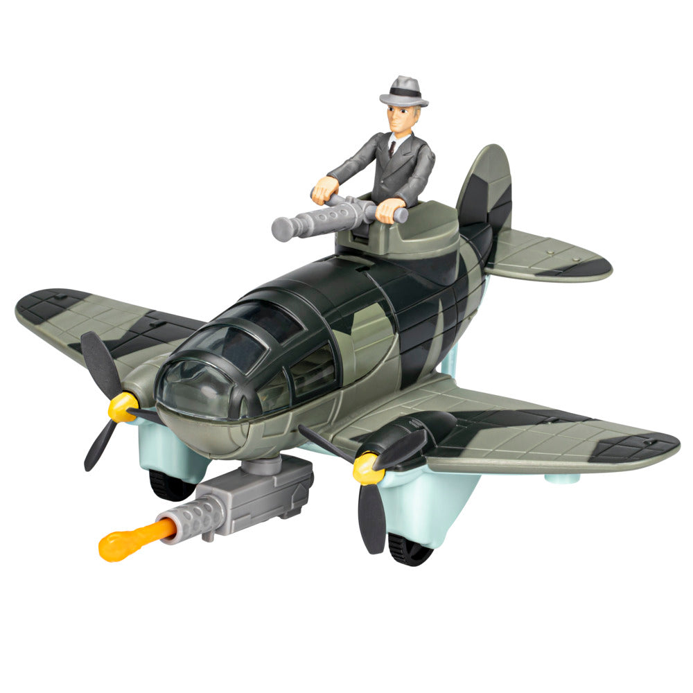 Indiana Jones Worlds of Adventure: Doctor Jurgen Voller with Plane Action Figure & Vehicle Set - Great Gift for 4+