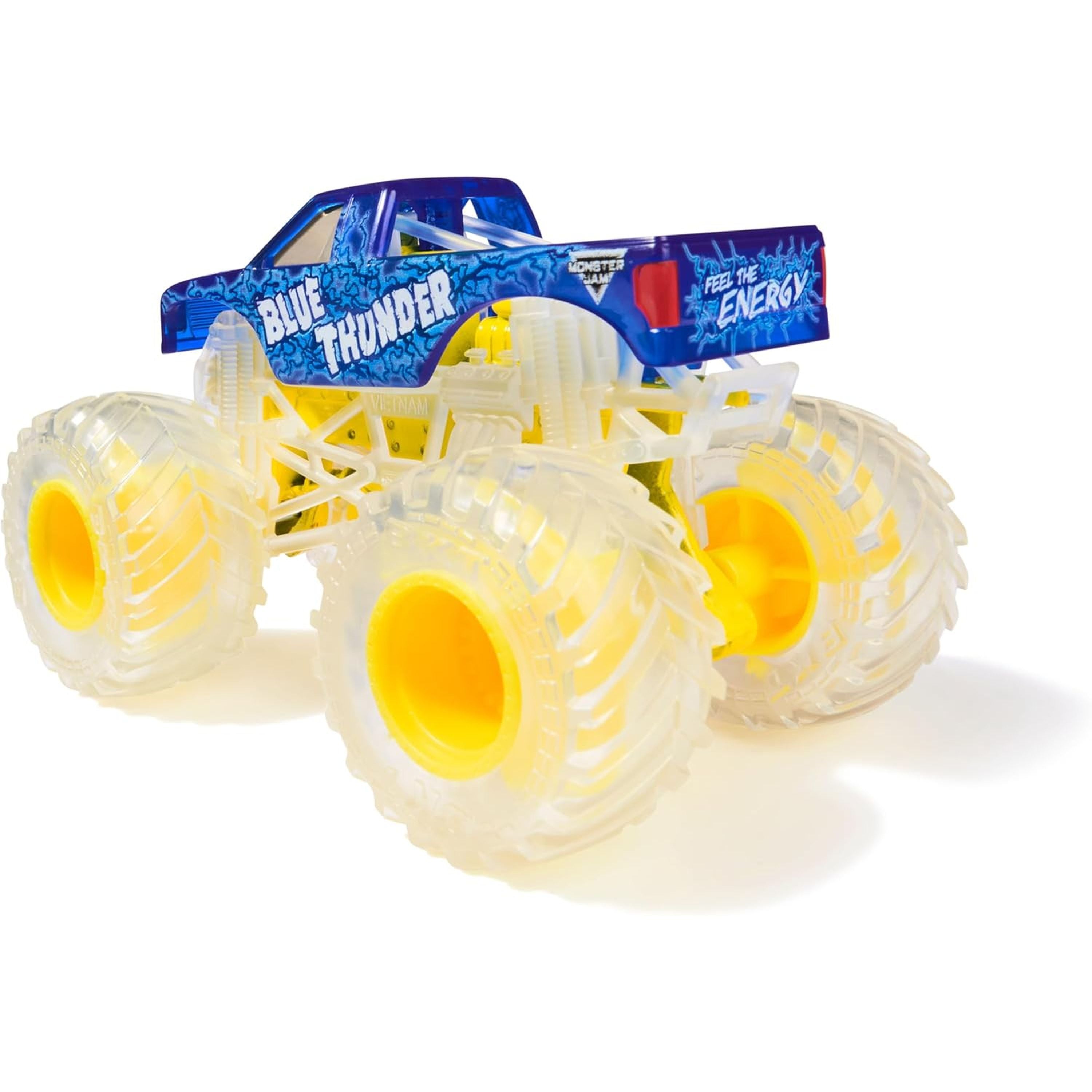 Hot Deal! 1:64 Scale Die - Cast Monster Jam Monster Truck Series 36 Blue Thunder