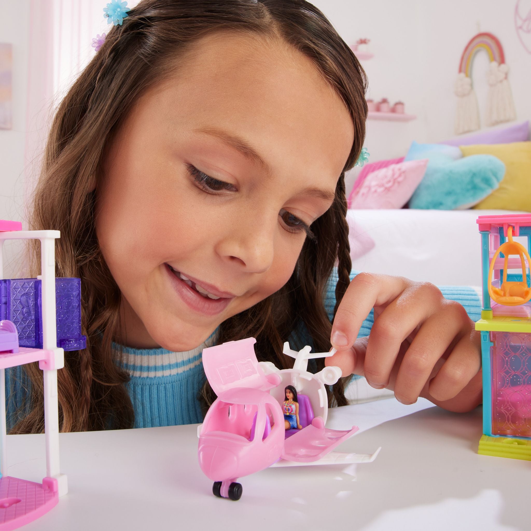 Hot Sale! Mini Barbie Dreamplane in Barbieland with Color - Changing Feature