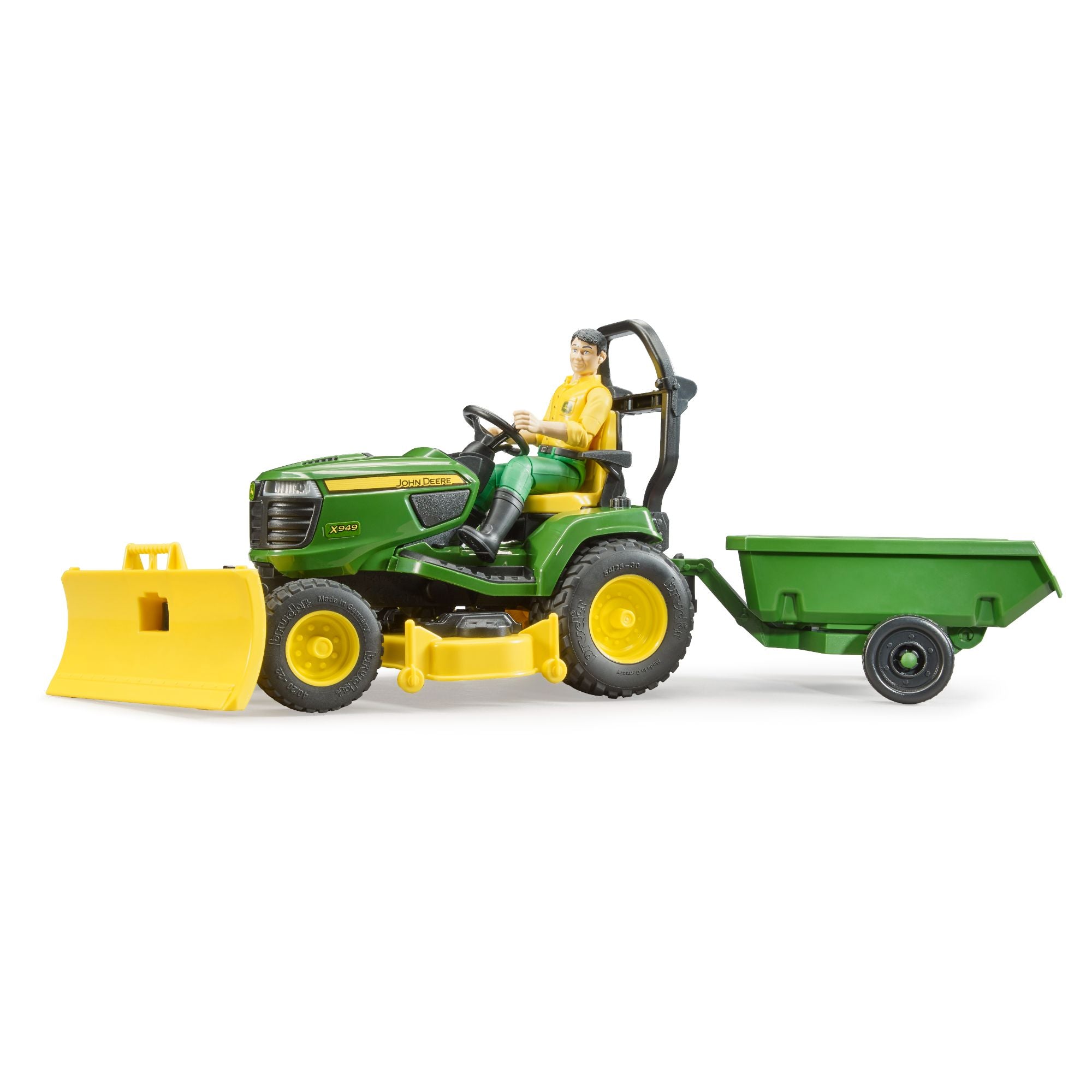 John Deere High - performance Lawn Tractor Set with Trailer and Gardener