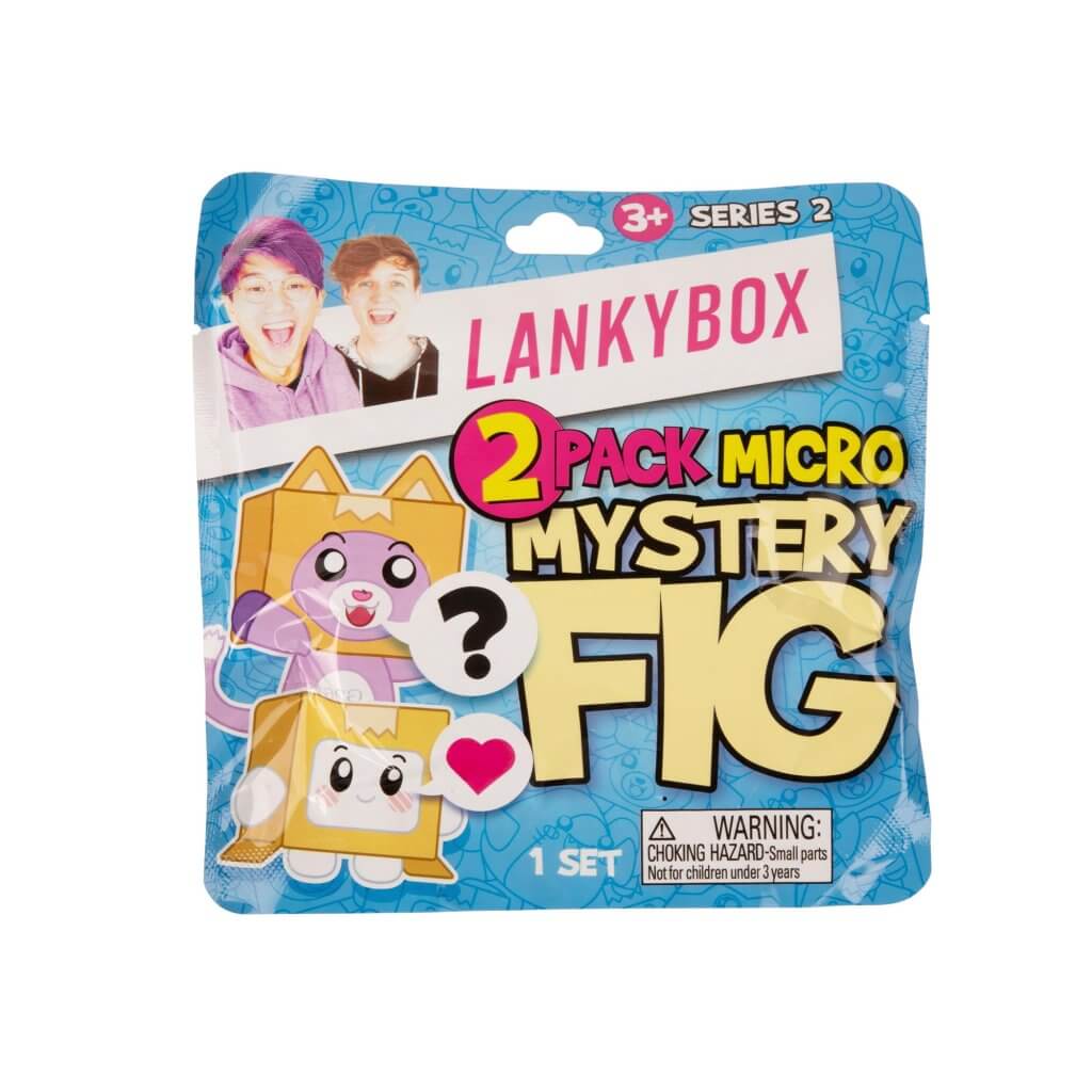 Hot Deal! 2-Pack Blind Bag of Lankybox Micro Mystery Collectible Figures
