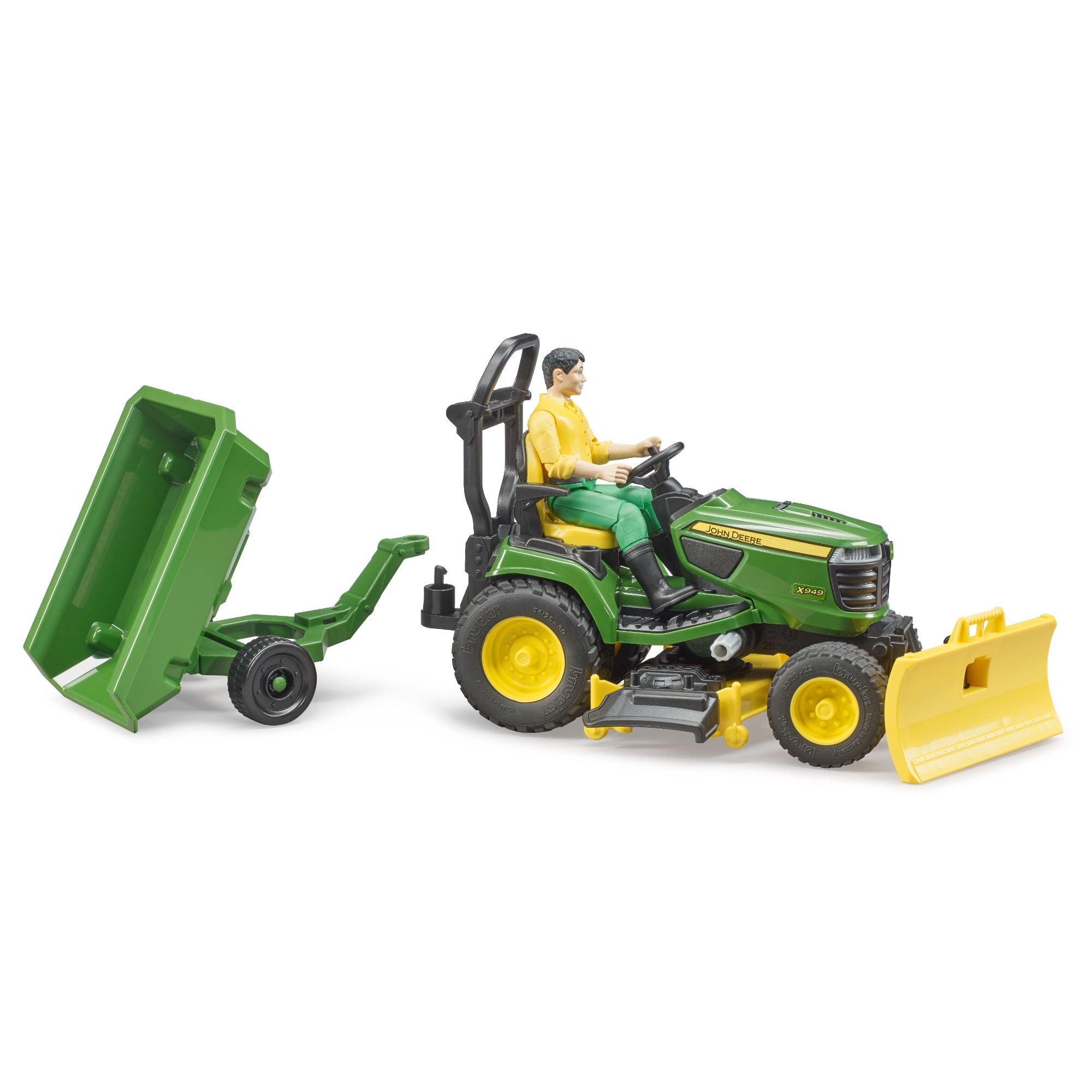 John Deere High - performance Lawn Tractor Set with Trailer and Gardener