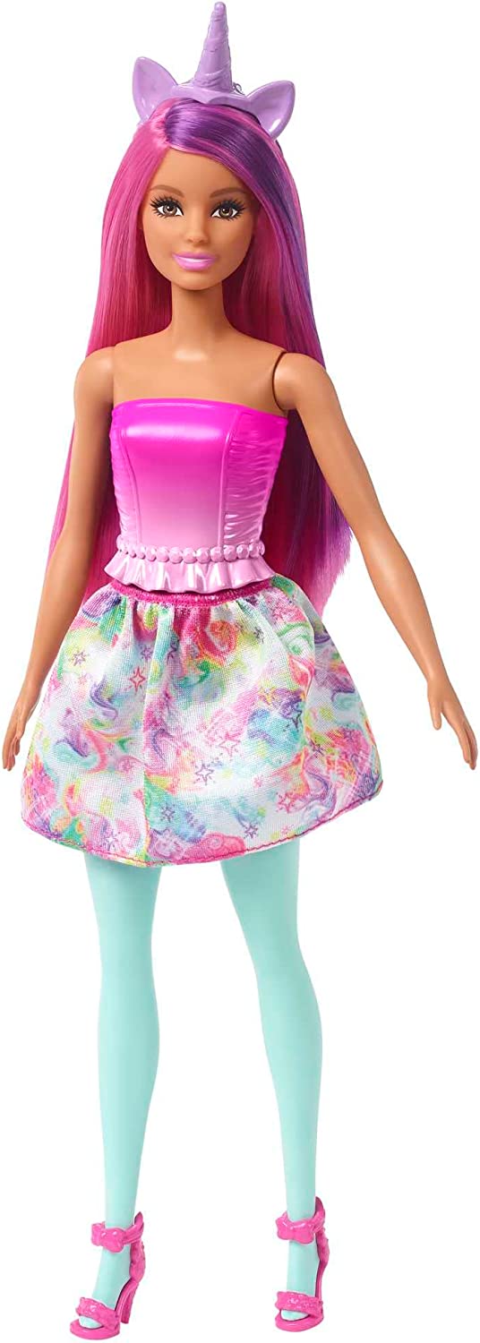 Hot! Barbie Fairytale Dress-Up Doll with Mermaid Tail & Skirts