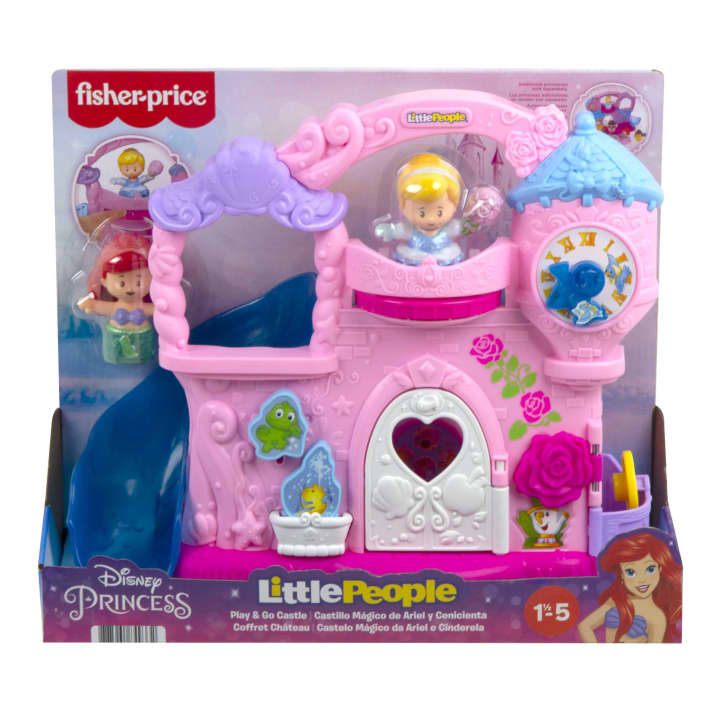Fisher-Price Little People Disney Princess Play & Go Castle - Ideal Gift for Toddlers