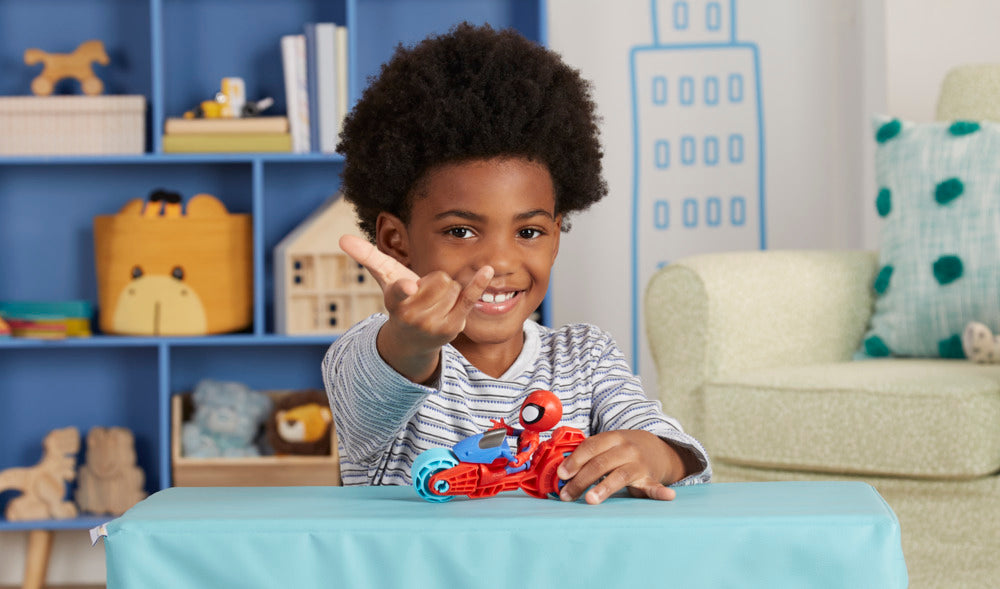 Marvel's Spidey and His Amazing Friends 4 - inch Action Figure with Cool Motorcycle Toy