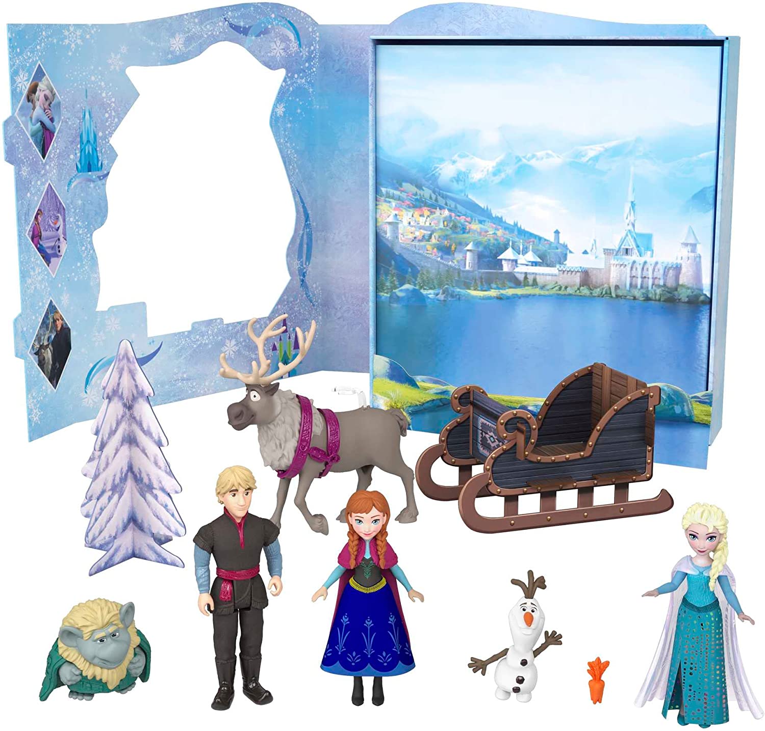 Hot Sale! Disney Frozen Small Doll Storybook Set with 6 Unforgettable Characters