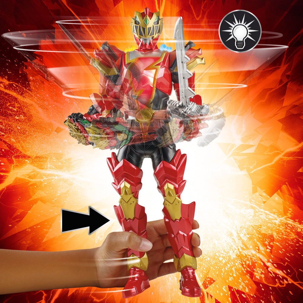 Hasbro 12-Inch Power Rangers Dino Fury Spiral Strike Electronic Red Ranger Figure