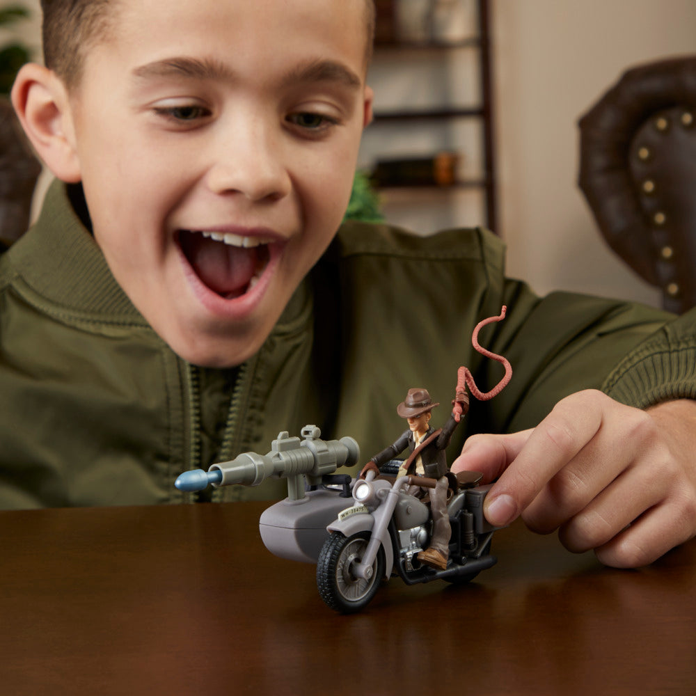 Indiana Jones 2.5 - inch Action Figure with Motorcycle and Sidecar Set