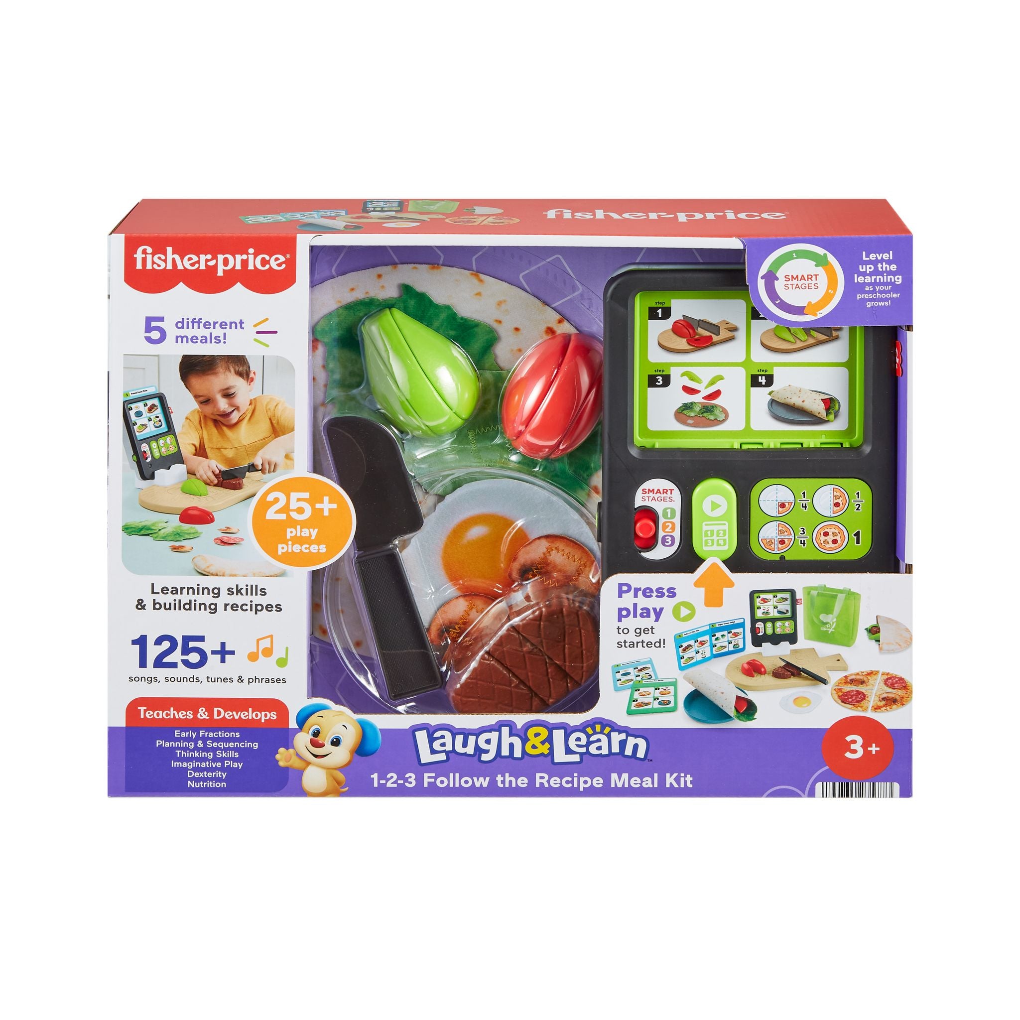 Hot Deal! Fisher-Price Interactive Laugh & Learn 1-2-3 Cooking Meal Kit for Young Chefs