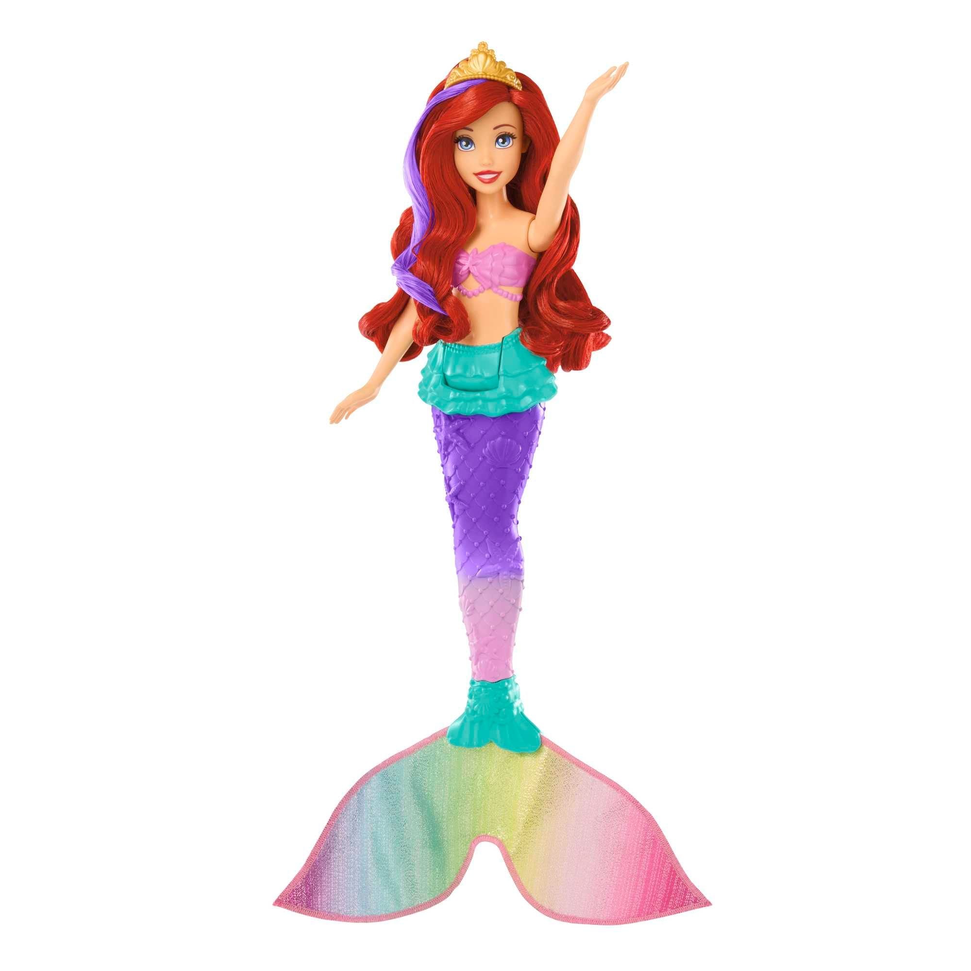Disney Princess Ariel Swim & Splash Doll with Color - Change and Seahorse Friend