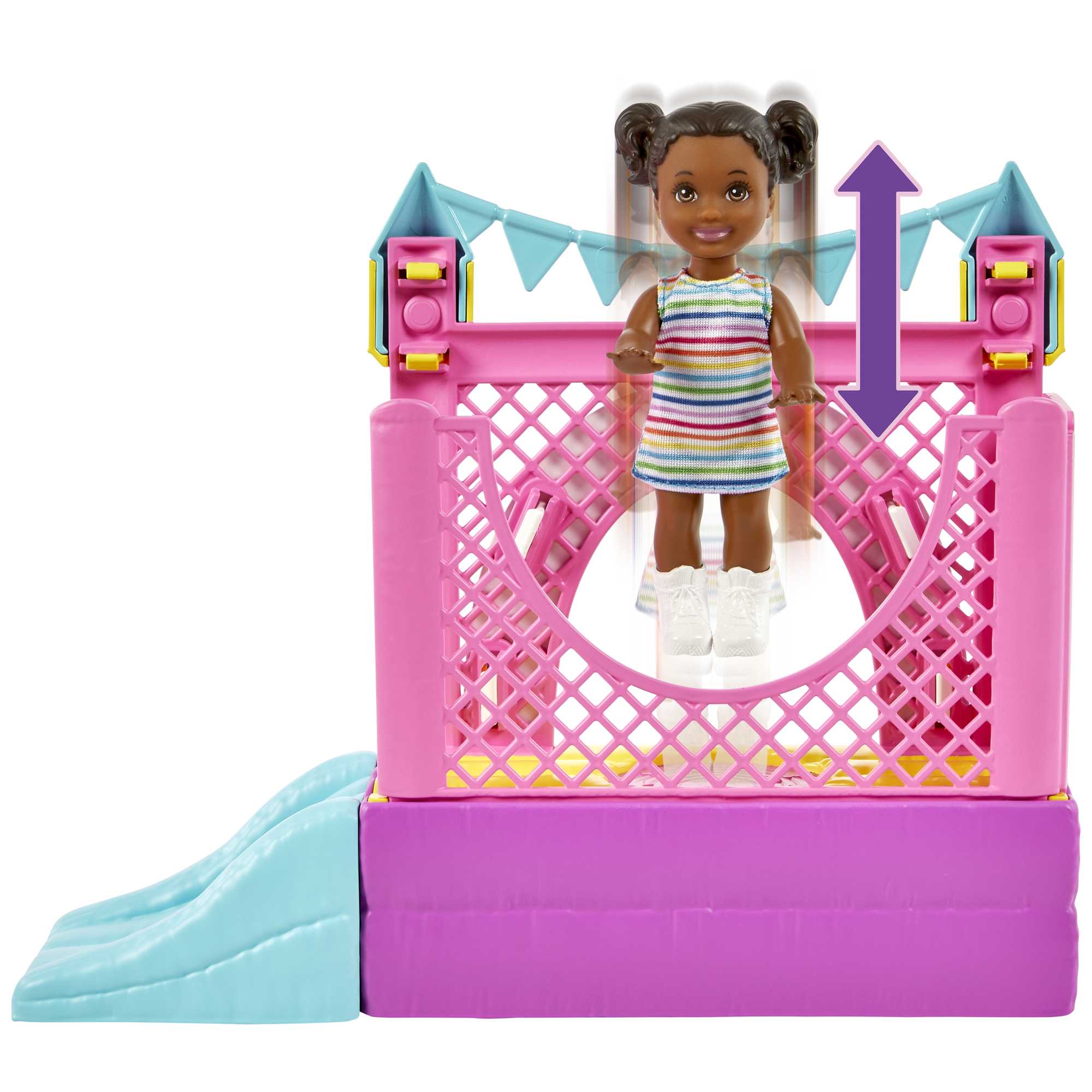 Hot! Barbie Skipper Babysitters Inc. Bounce House Playset