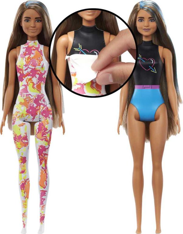 Barbie Totally Neon Tie - Dye Blue Colour Reveal Fashion Set