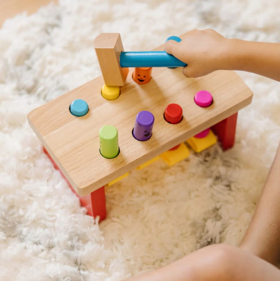 Melissa & Doug Deluxe Pounding Bench Toy - Ideal Gift for Toddlers Aged 2+