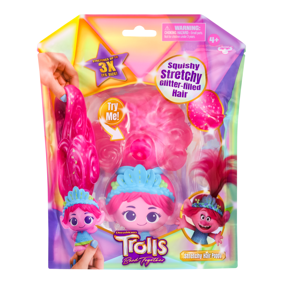 Hot! Trolls S1 Super Squishy Pack - Poppy Stretch Doll