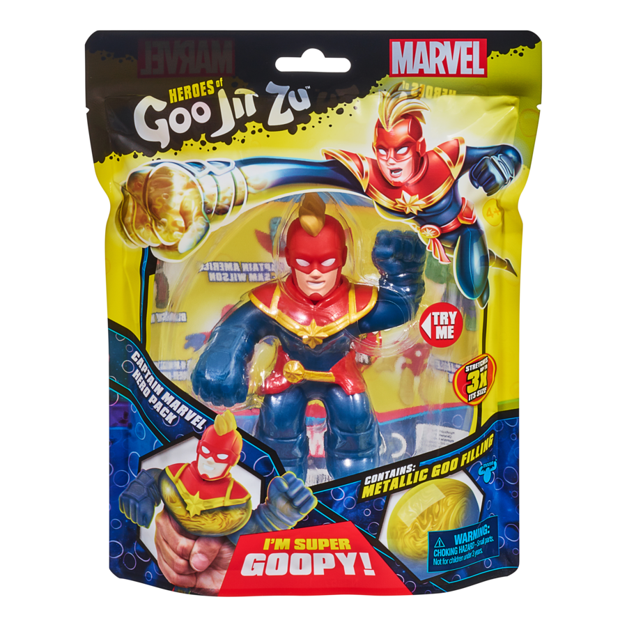 Hot Deal! Heroes Of Goo Jit Zu Marvel Season 5 Captain Marvel Hero Pack