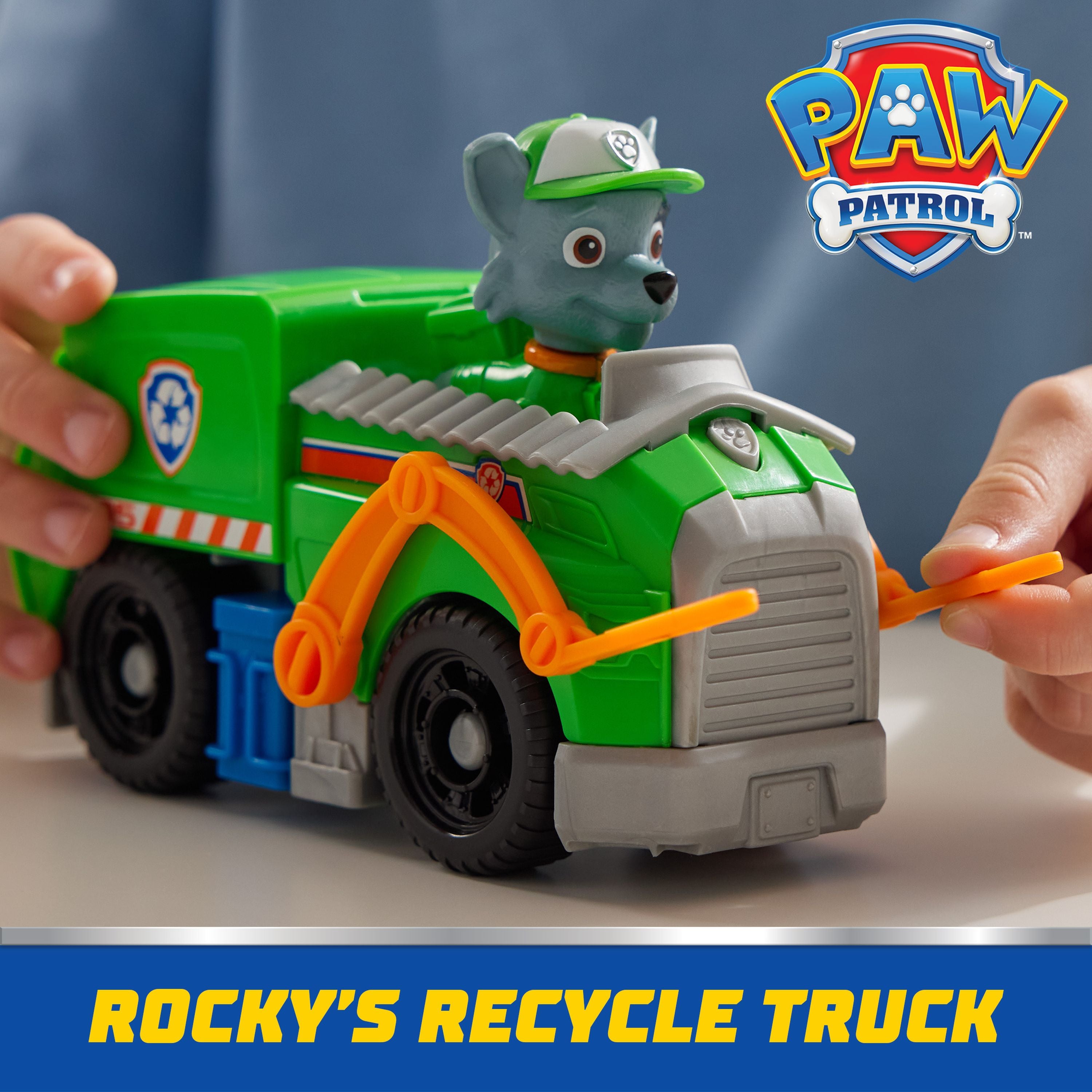 Eco-Friendly PAW Patrol Rocky's Basic Rescue Trash Truck Toy