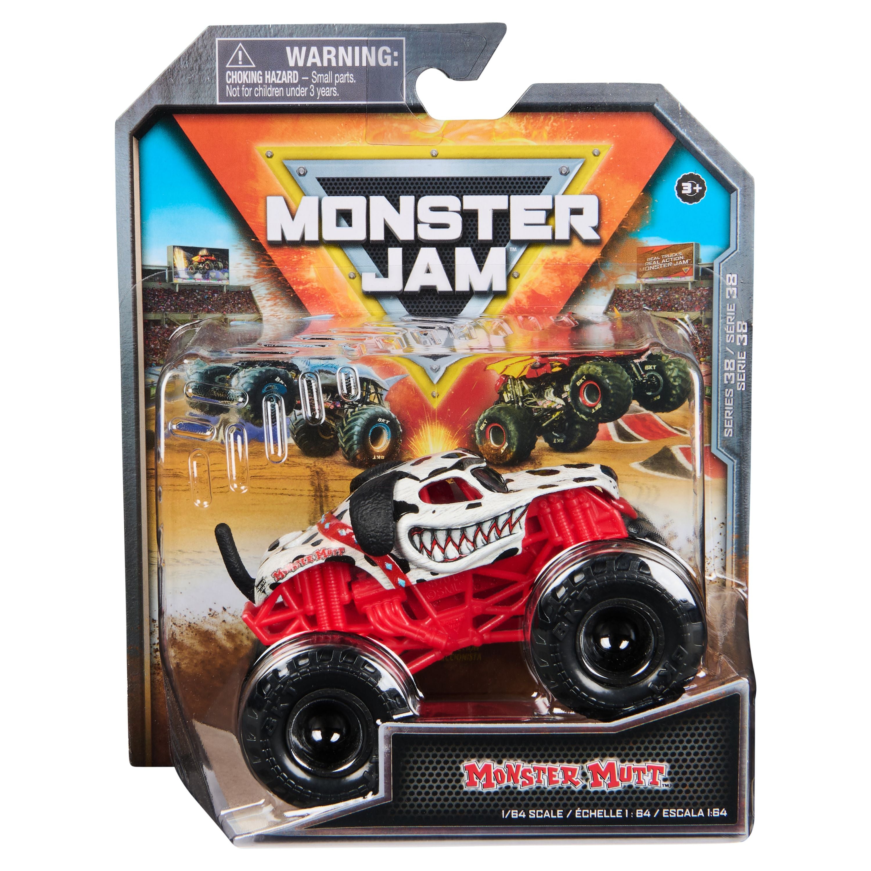 1:64 Scale Monster Jam Series 38 Die - Cast Monster Mutt Dalmatian Truck