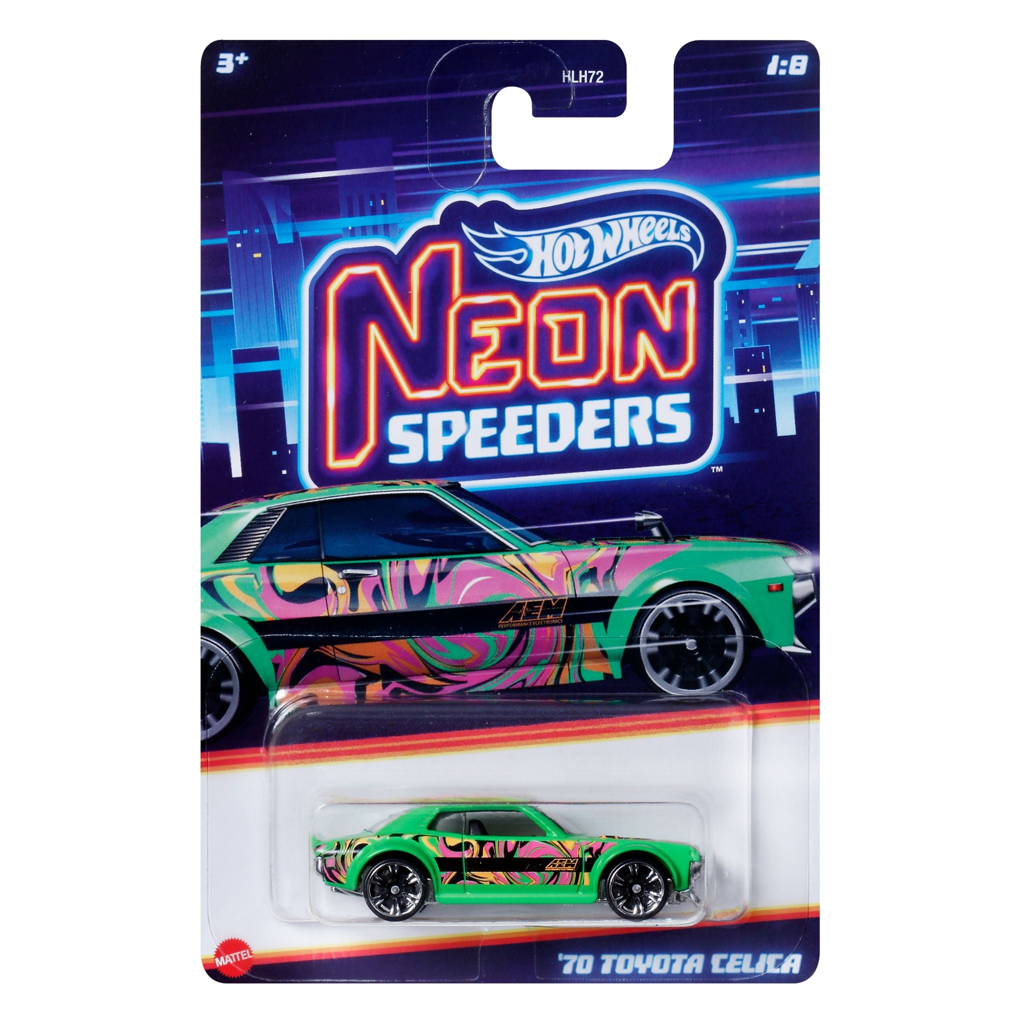 Hot Wheels Assorted Neon Speeders Die - Cast Cars, Ideal for Kids and Collectors