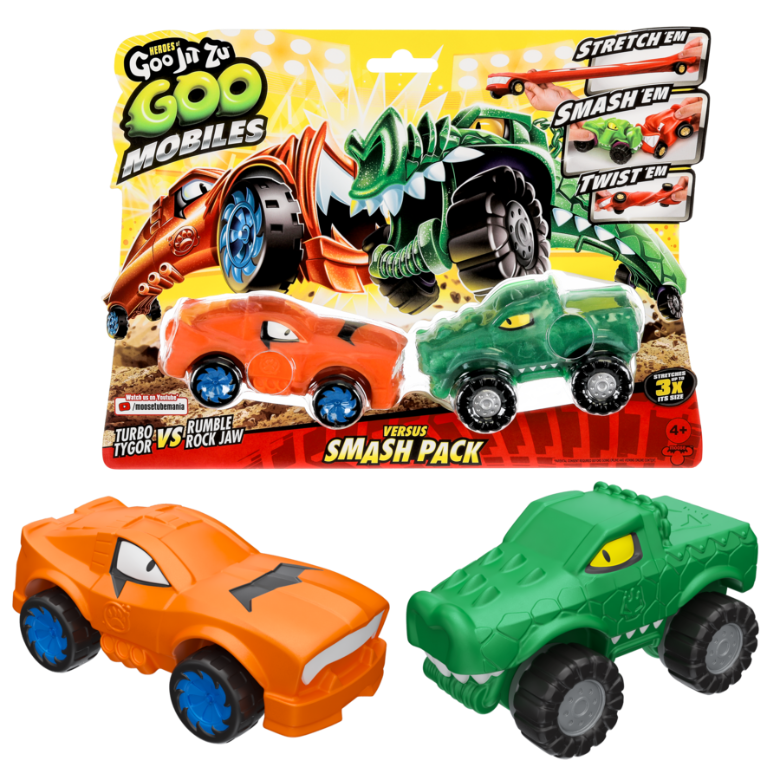 Hot Deal! Heroes Of Goo Jit Zu Goo Mobiles Smash Pack - Turbo Tyger vs Rumble Rock Jaw Toy Cars