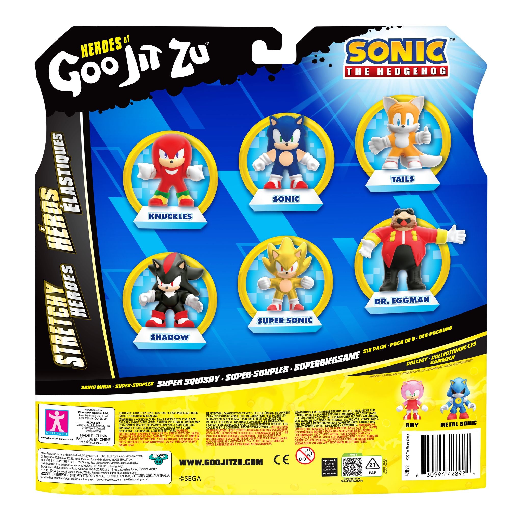 Hot Deal! 6-Pack of Super Stretchy Heroes Of Goo Jit Zu Sonic S4 Minis Toys