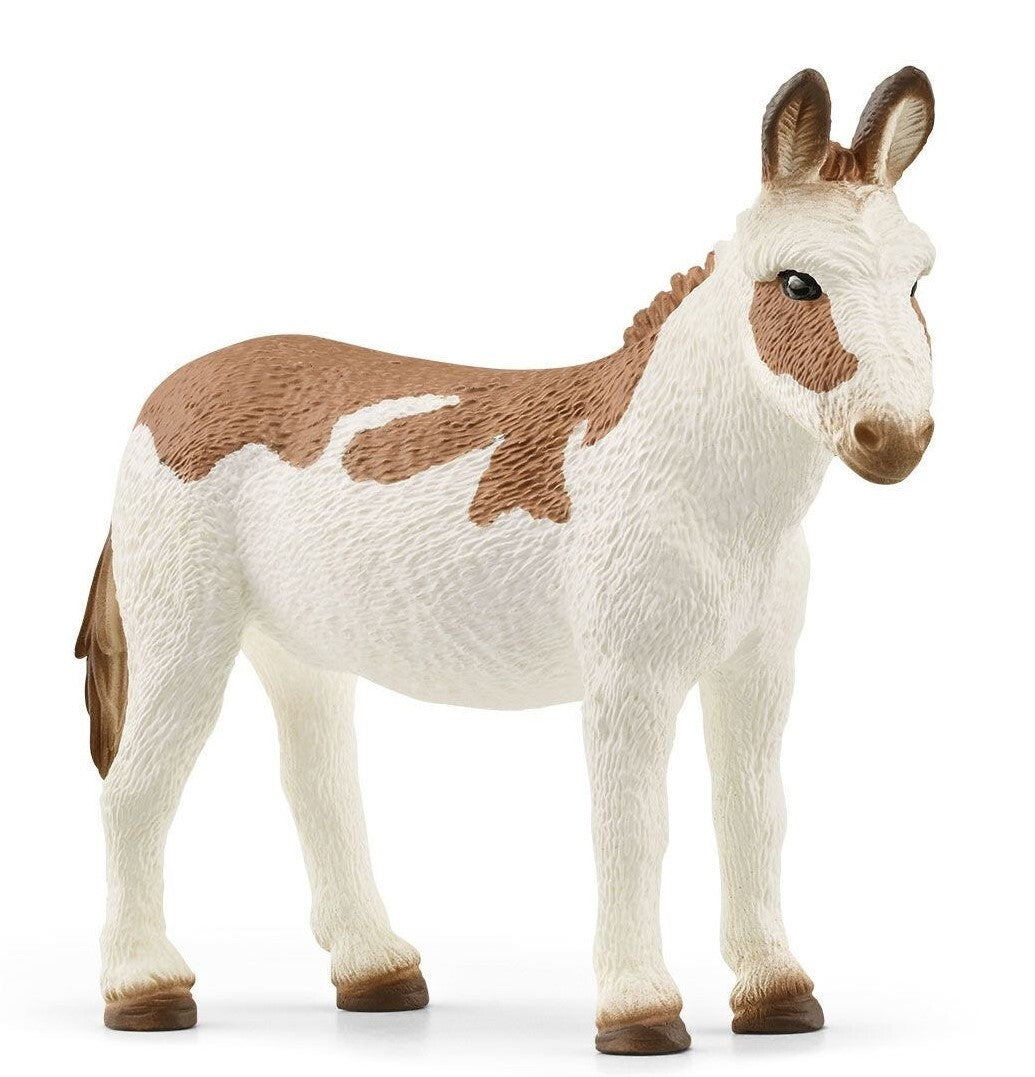 Schleich Adorable American Donkey with Stunning Brown Spots