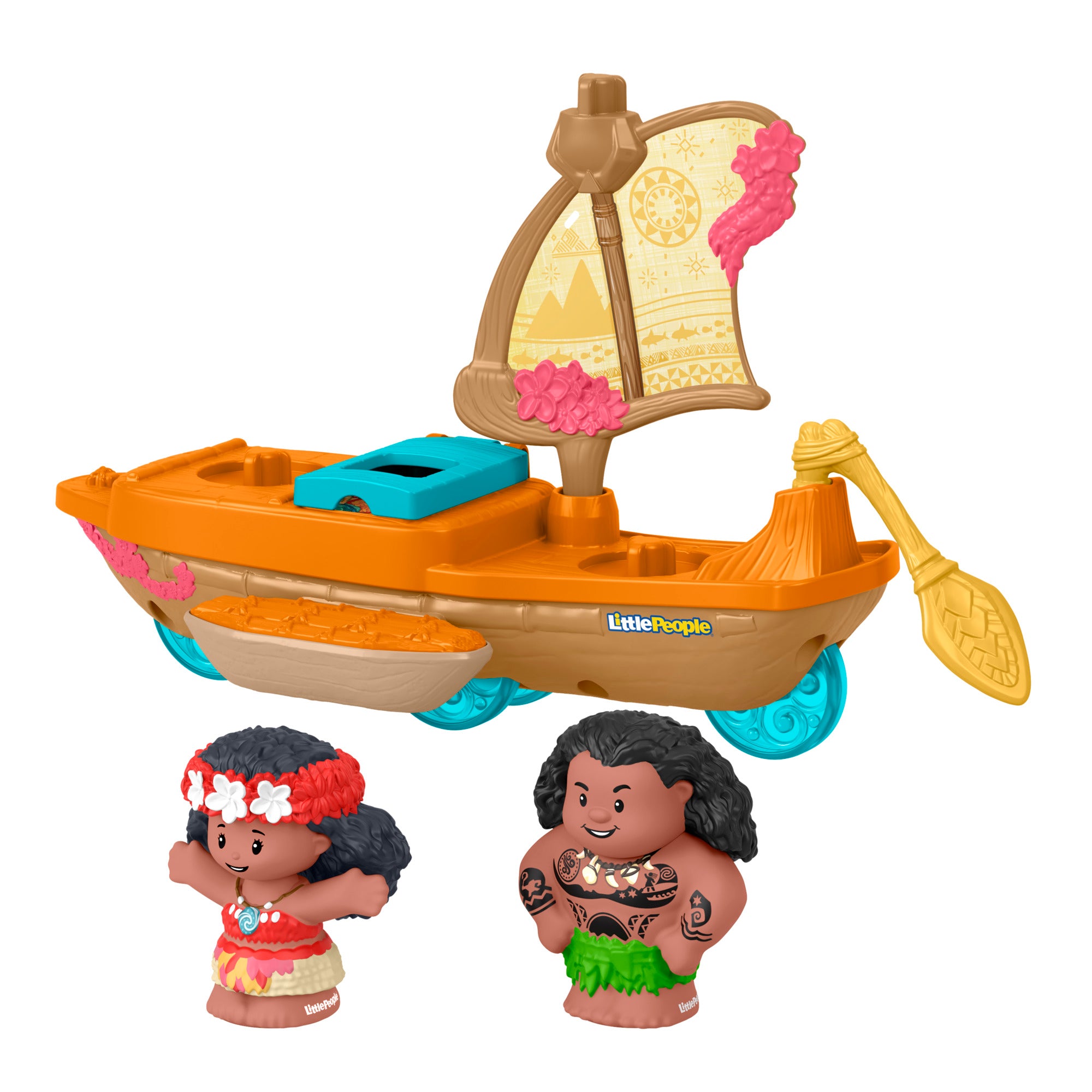 Fisher-Price Little People Disney Princess Moana Boat Set - Ideal Toy for Toddlers